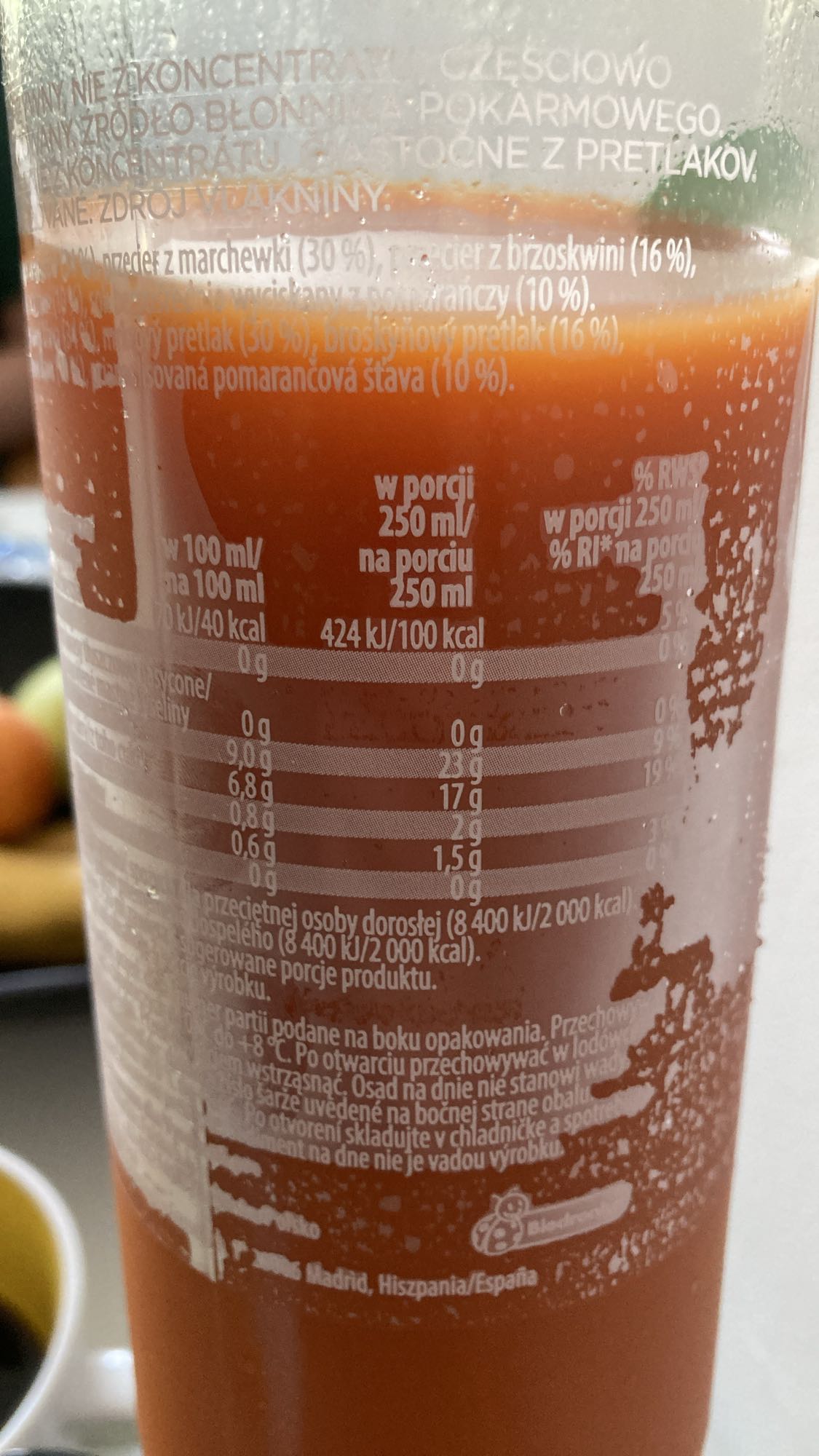 Carrot Peach Orange Juice