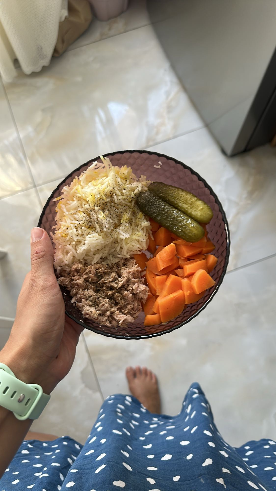 Tuna Rice Veggie Plate