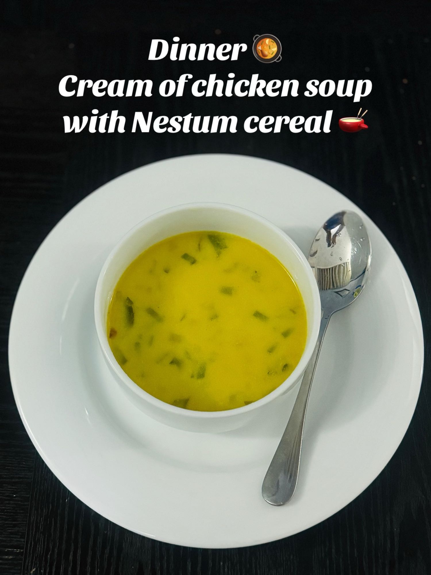 Chicken soup with Nestum