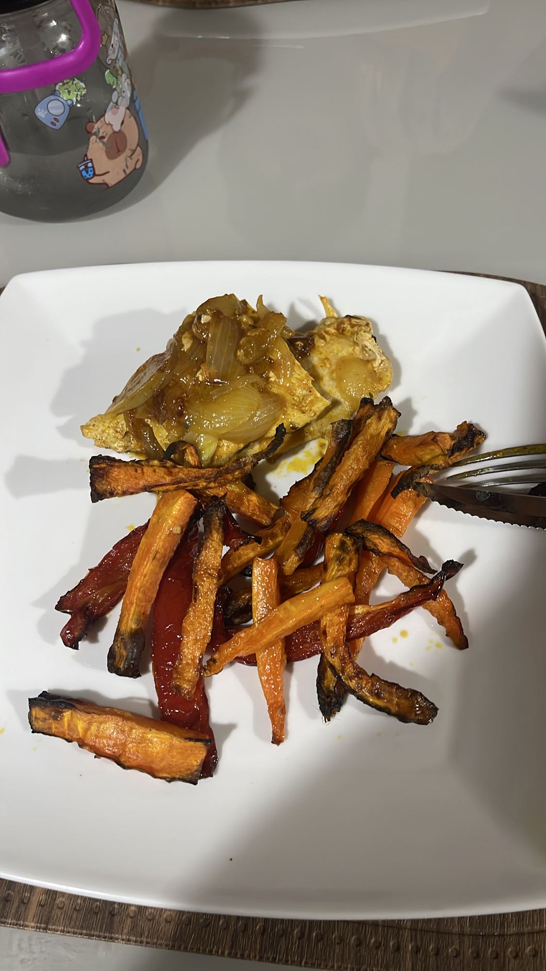 pollo con verduras asadas