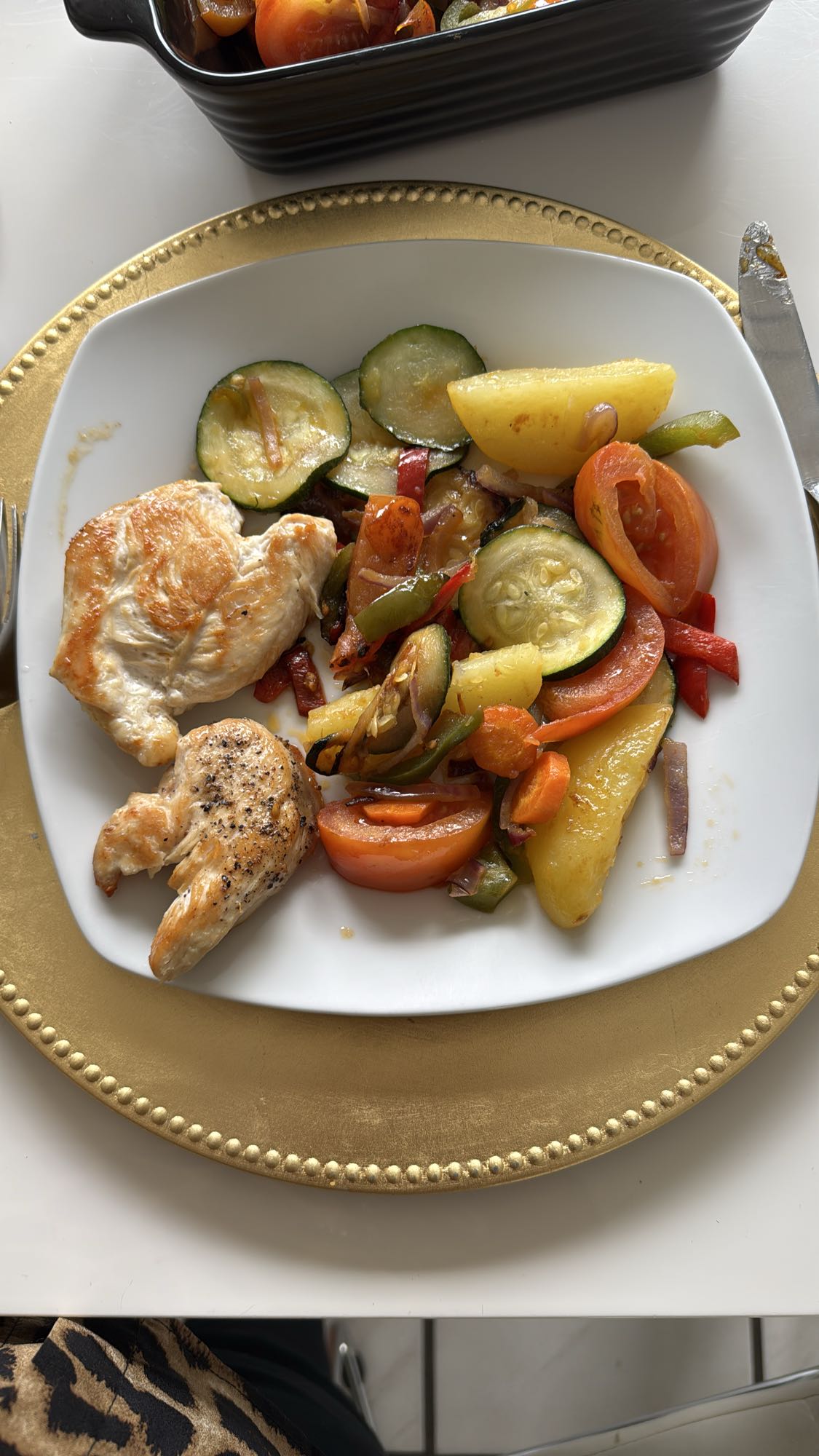 Kip met gegrilde groenten