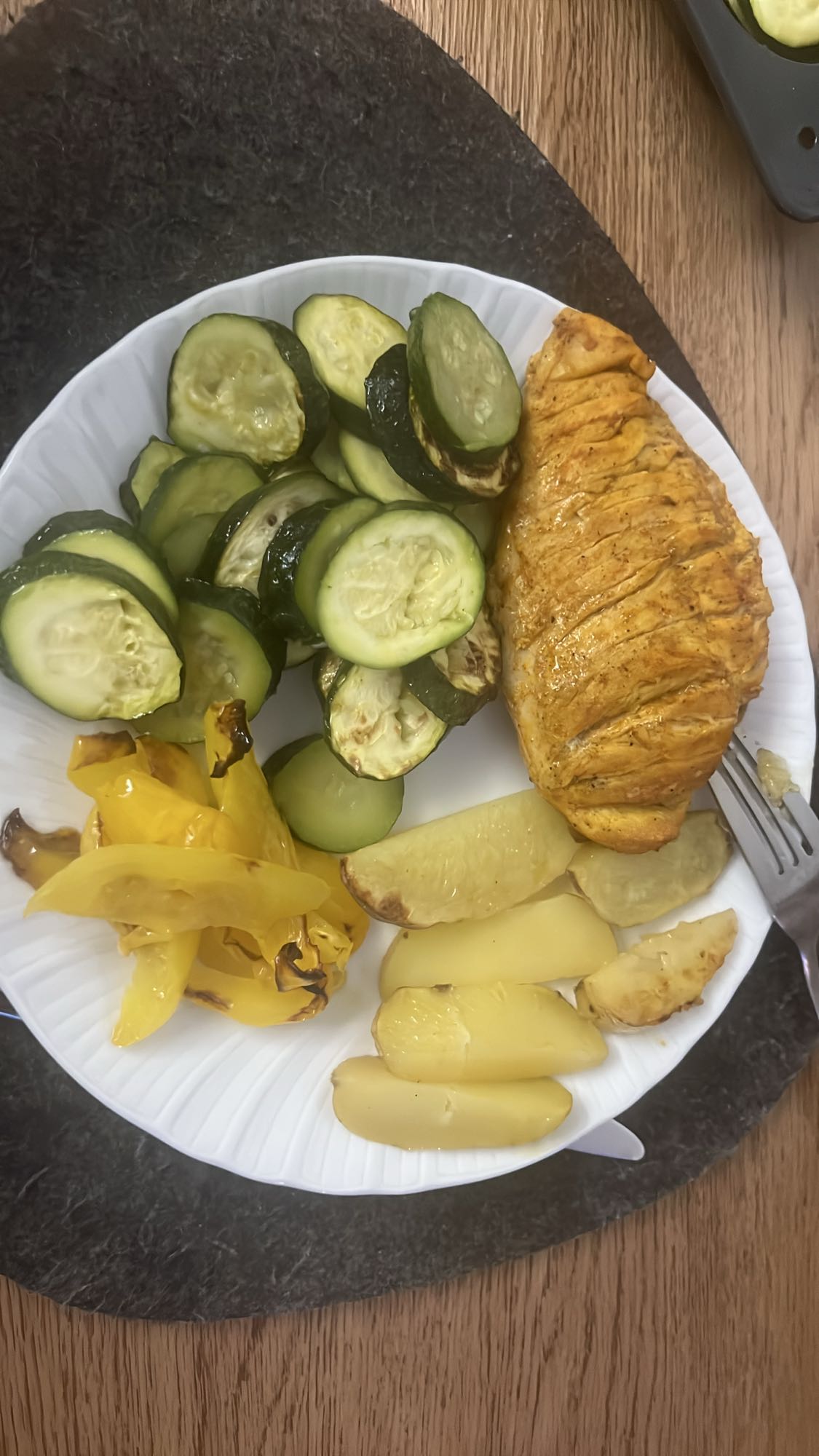 Tavuk ve Sebzeli Tabak