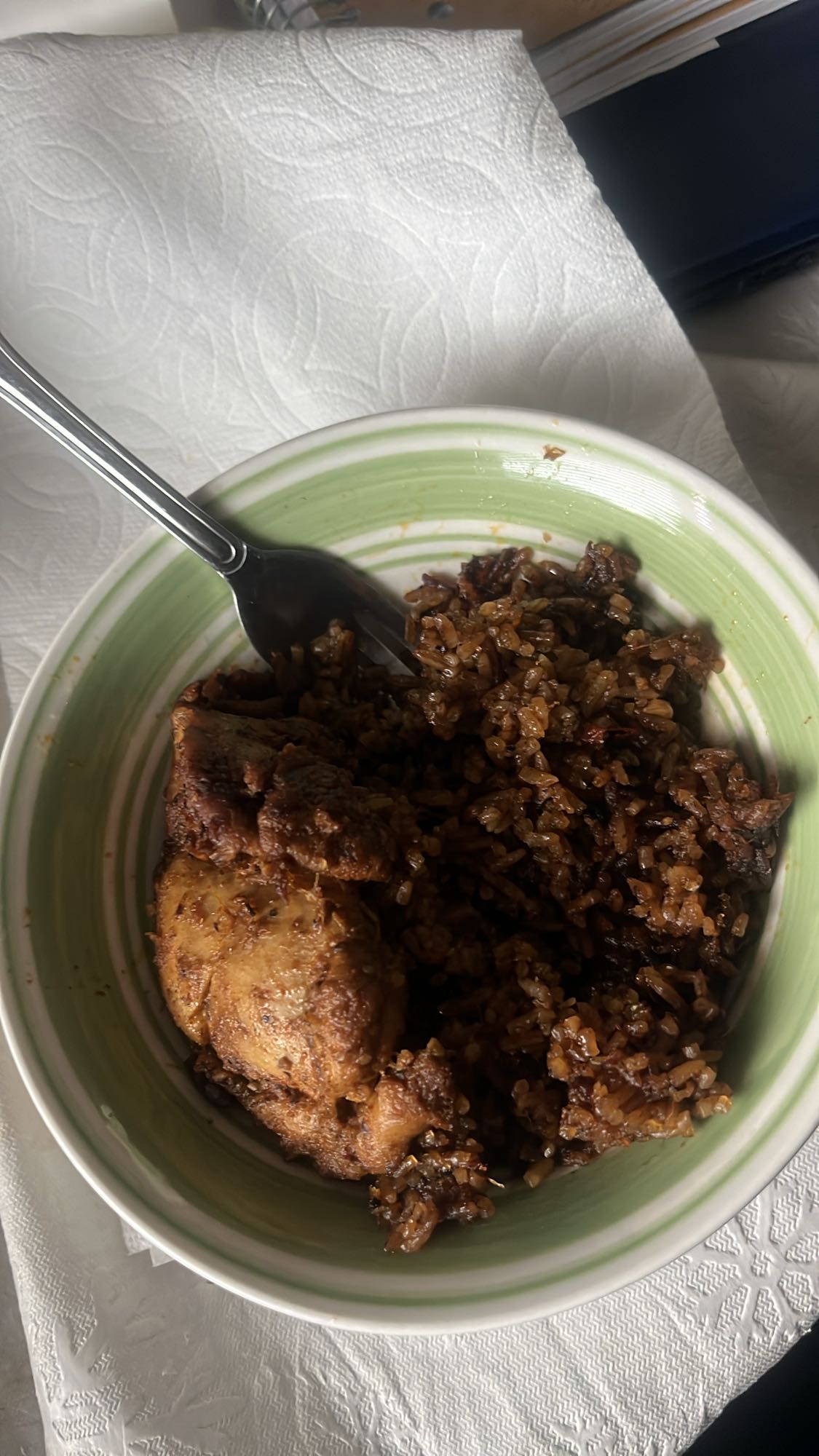Chicken and fried rice