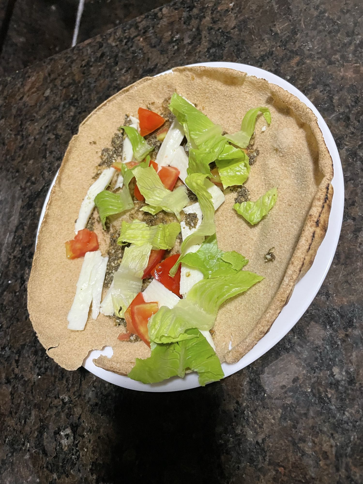 Flatbread Veggie Wrap