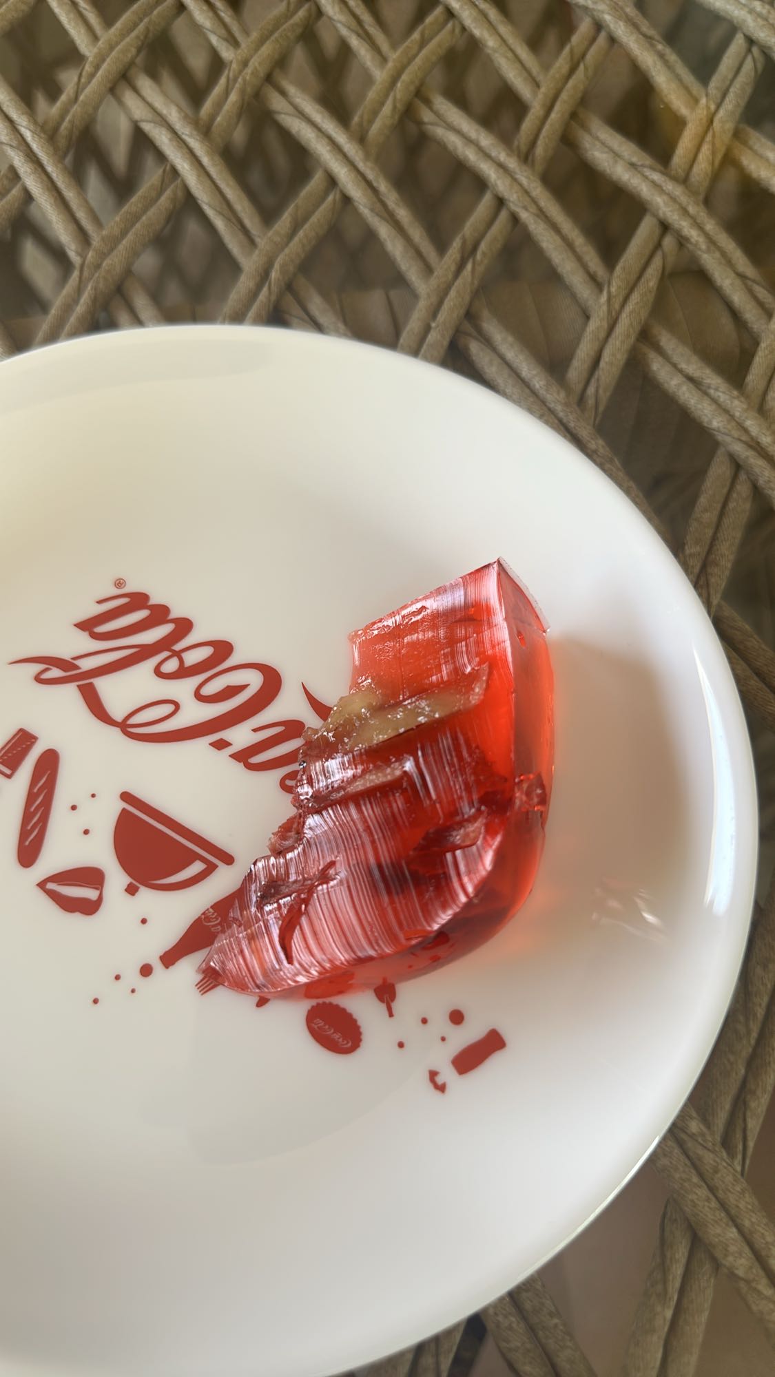 Red jelly dessert