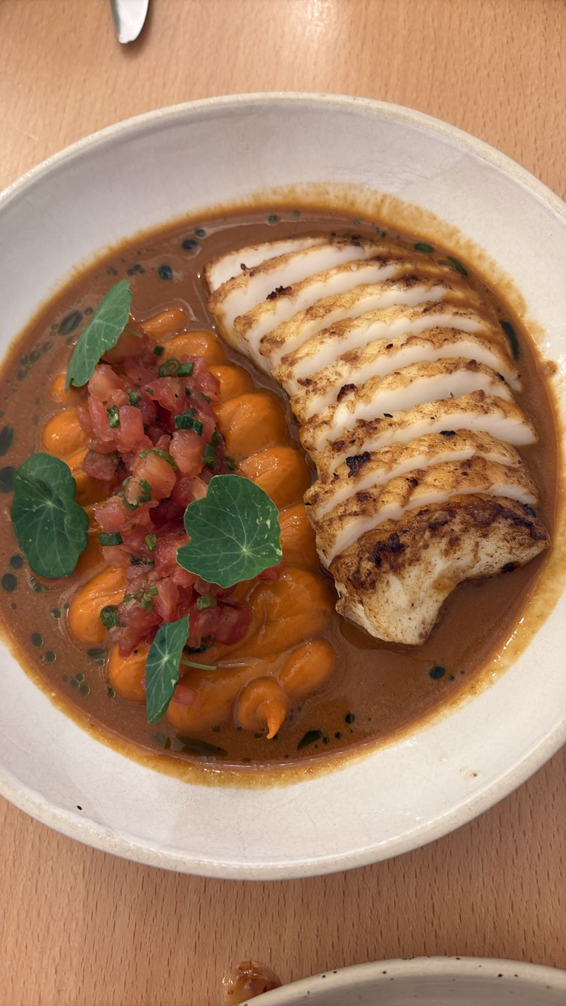 Grilled Squid with Gnocchi