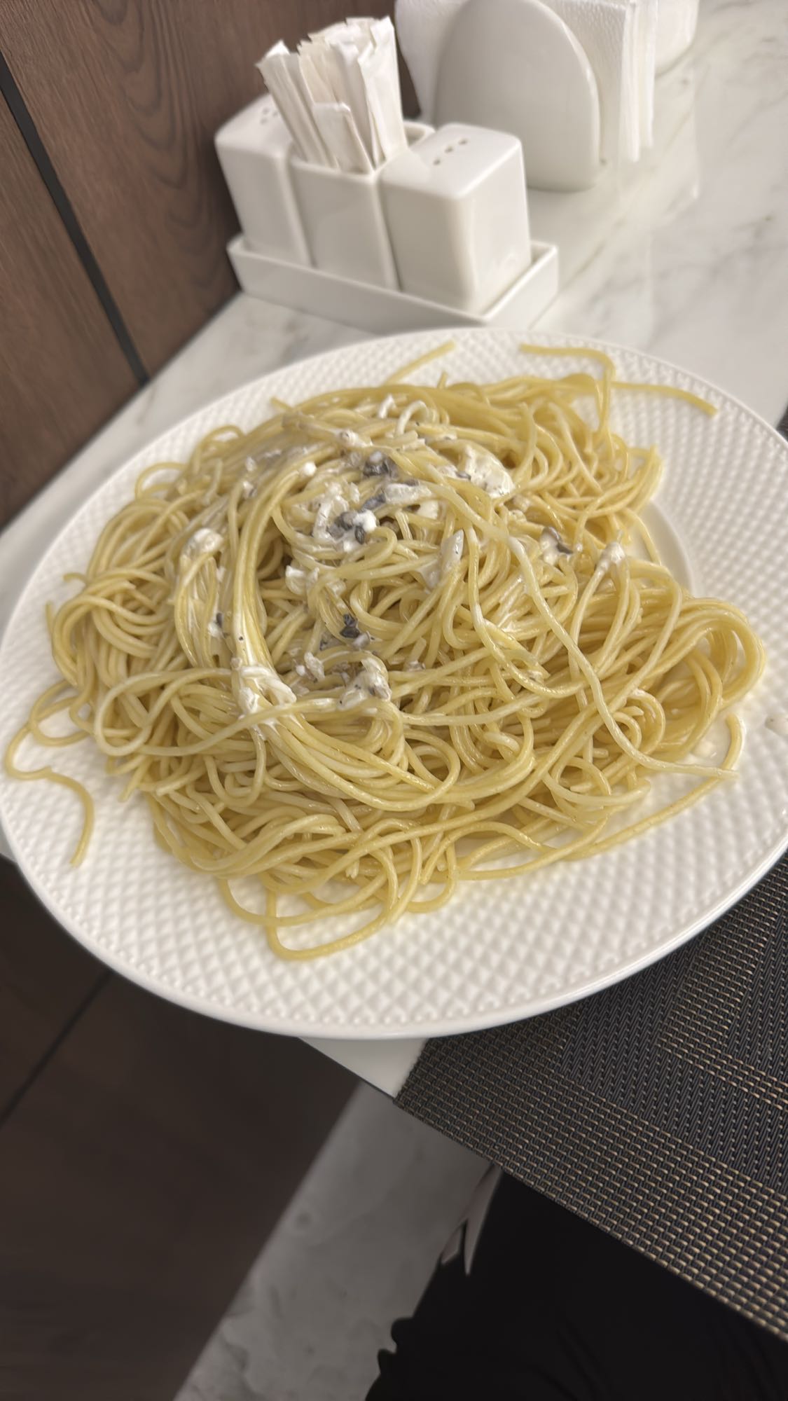 спагетти с грибным соусом