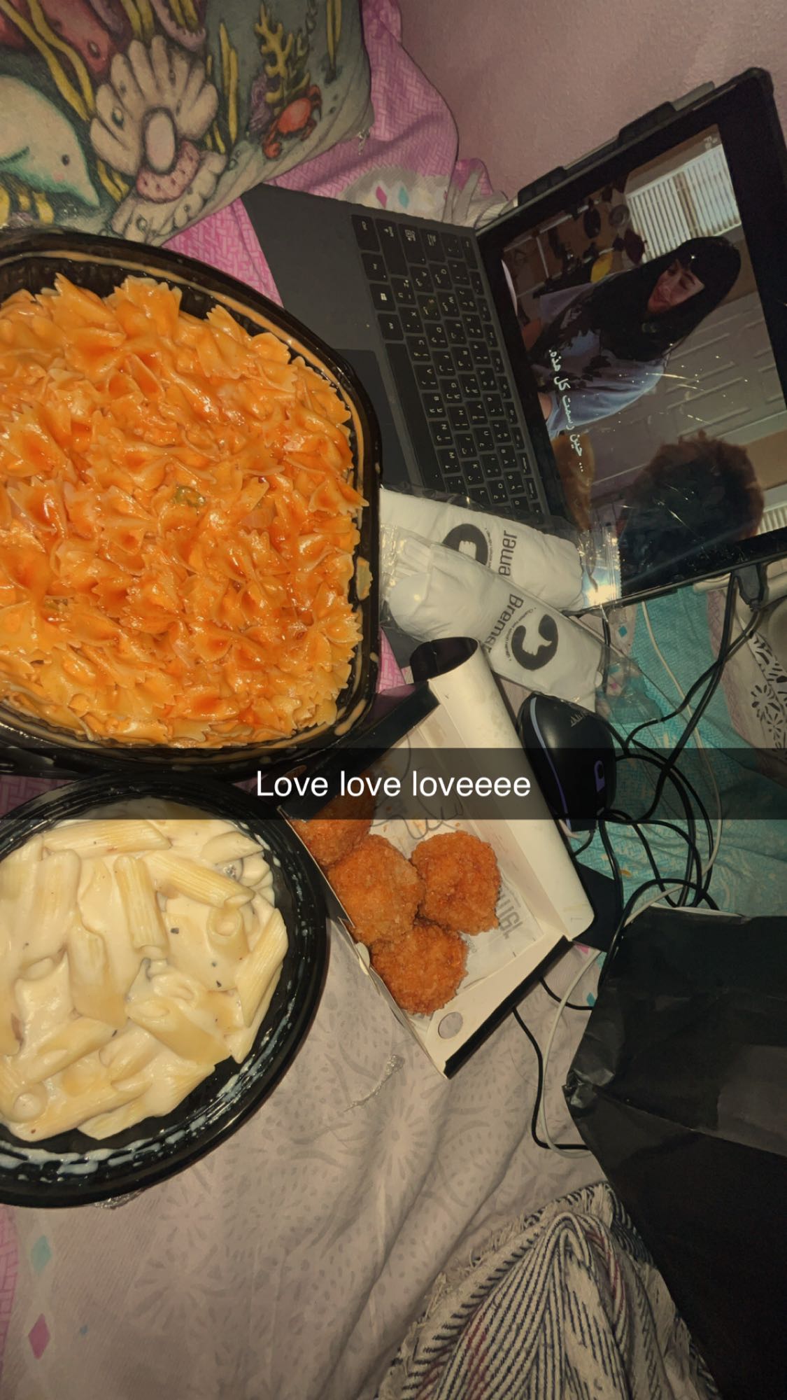 Pasta and Fried Chicken