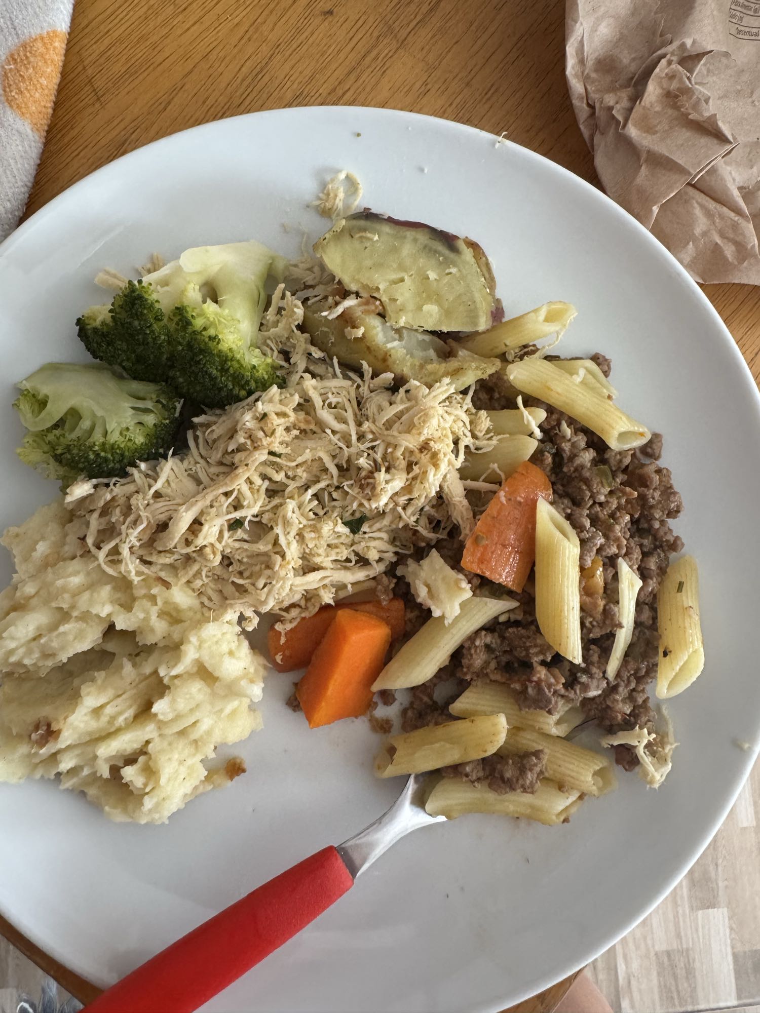 Prato variado com frango