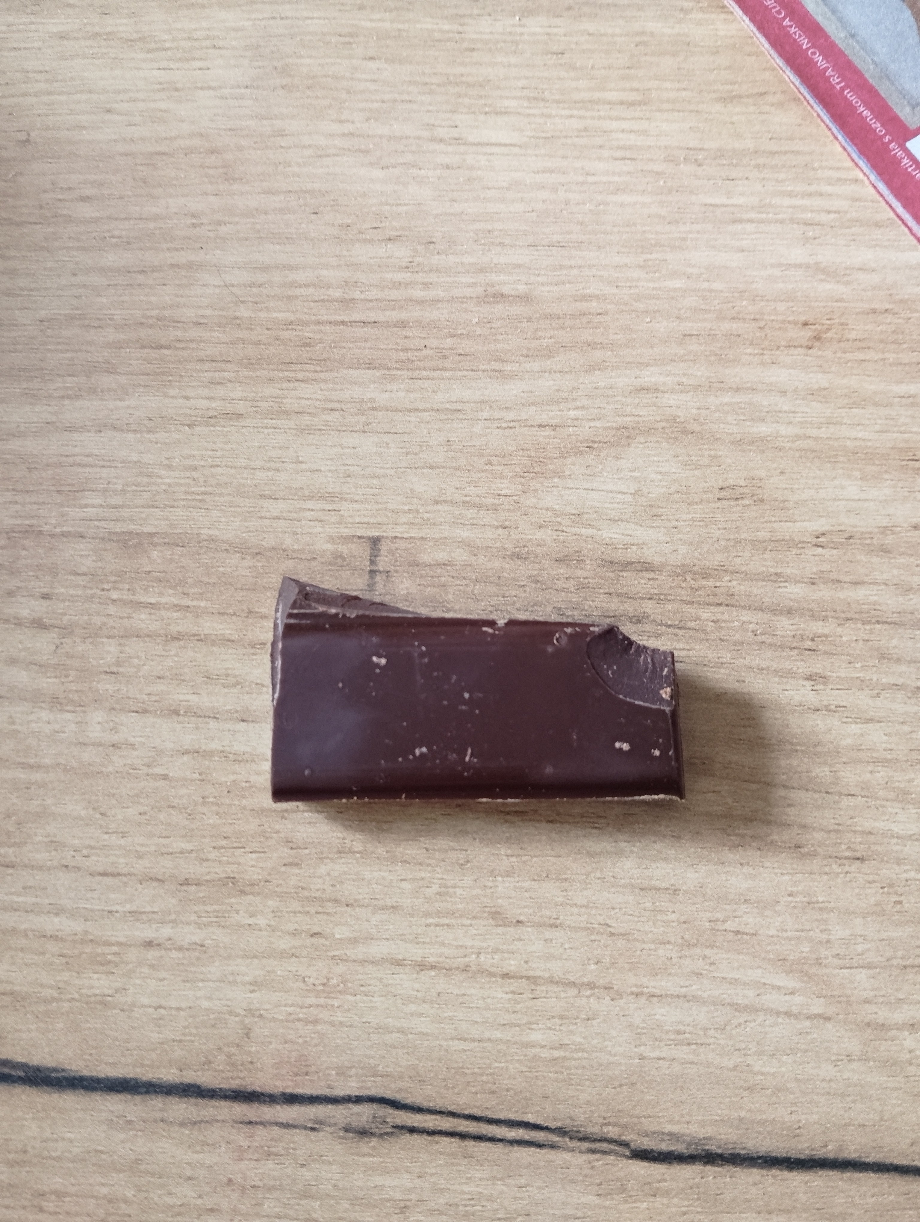 Dark chocolate piece