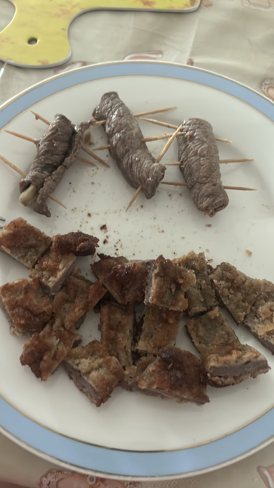 Stuffed beef rolls & meatloaf