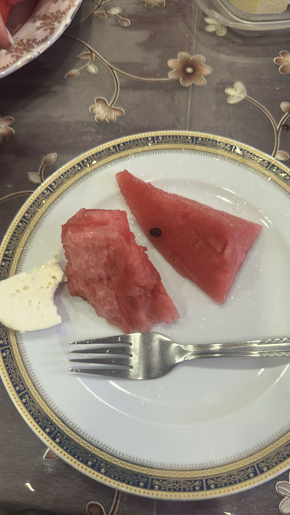Watermelon and cheese