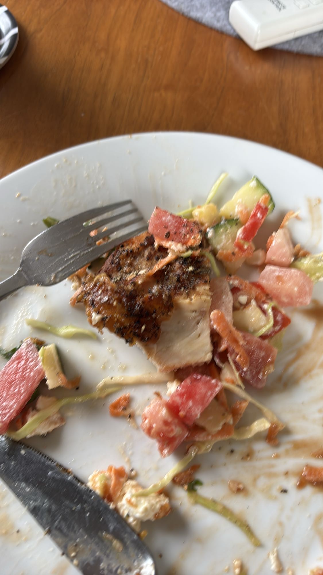 Kycklingsallad tallrik