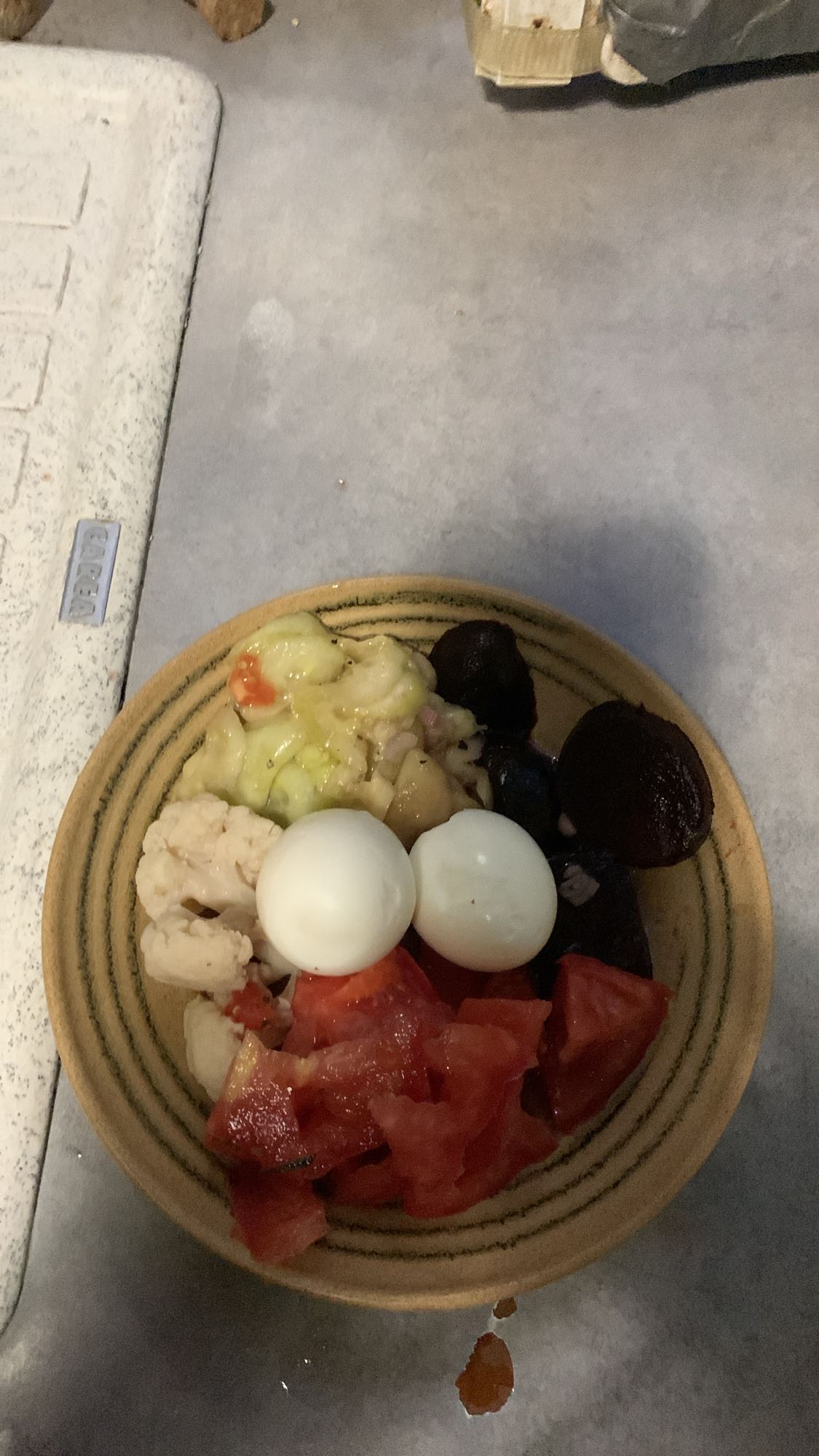 salade aux œufs durs