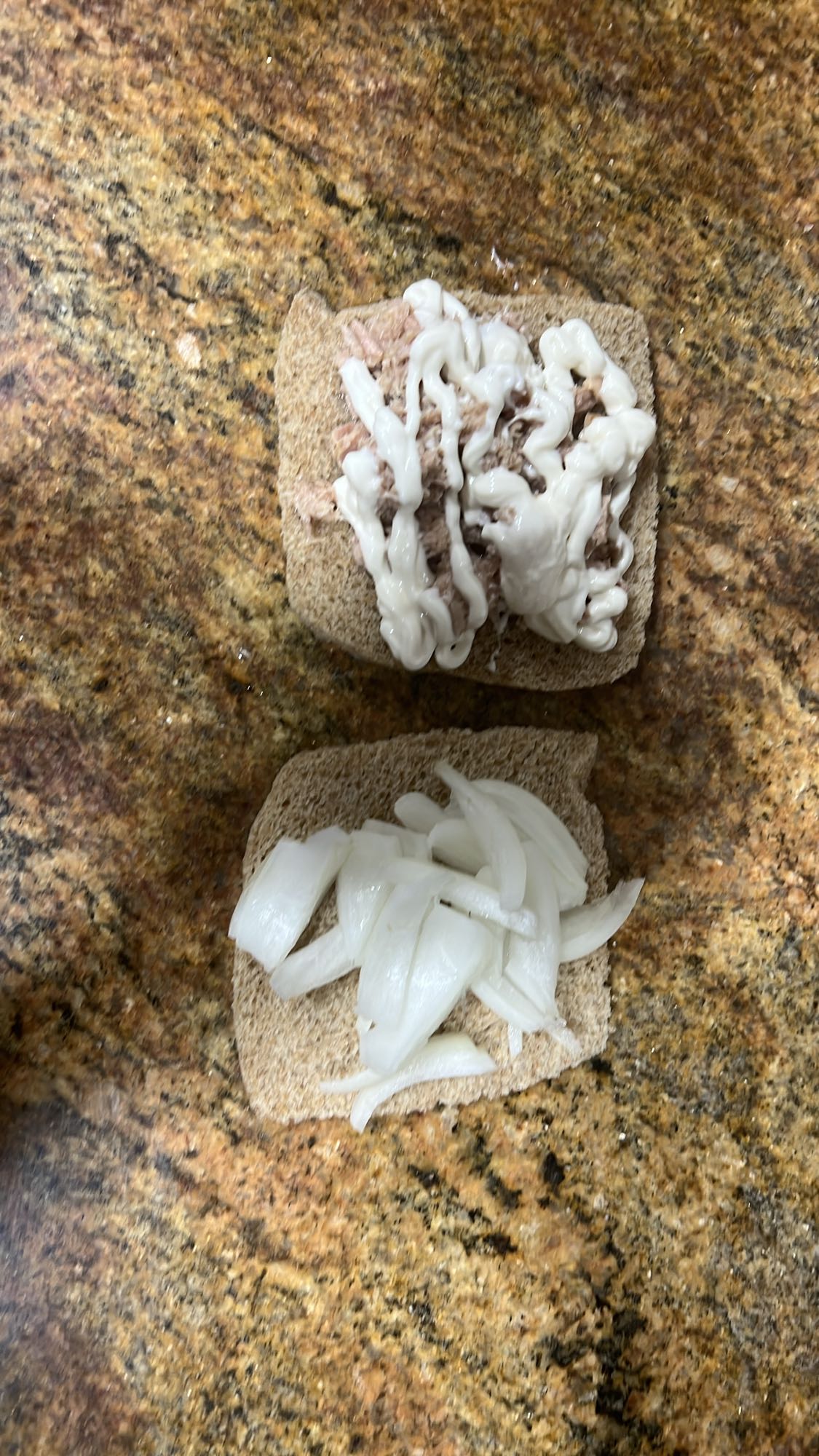 Sándwich de atún y cebolla