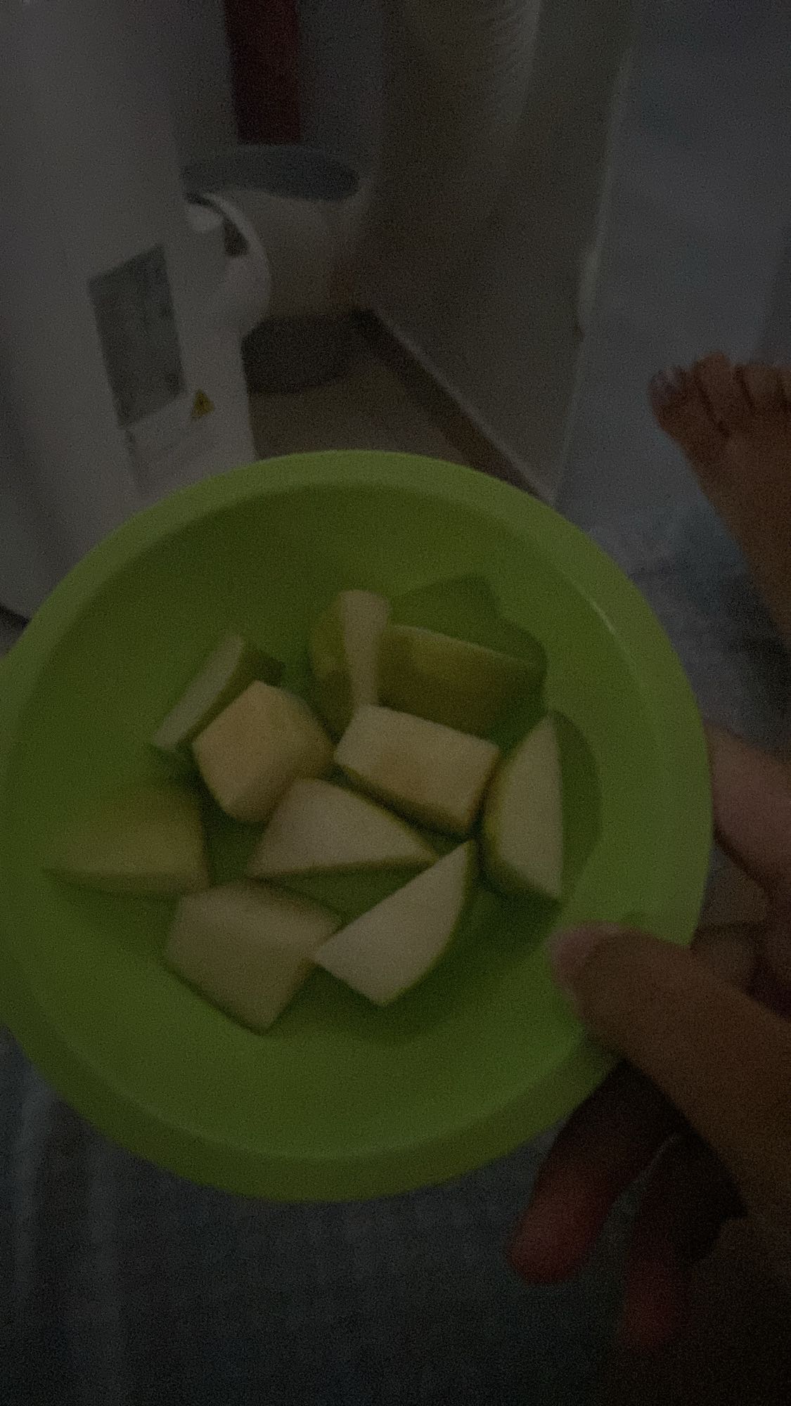 manzana en trozos
