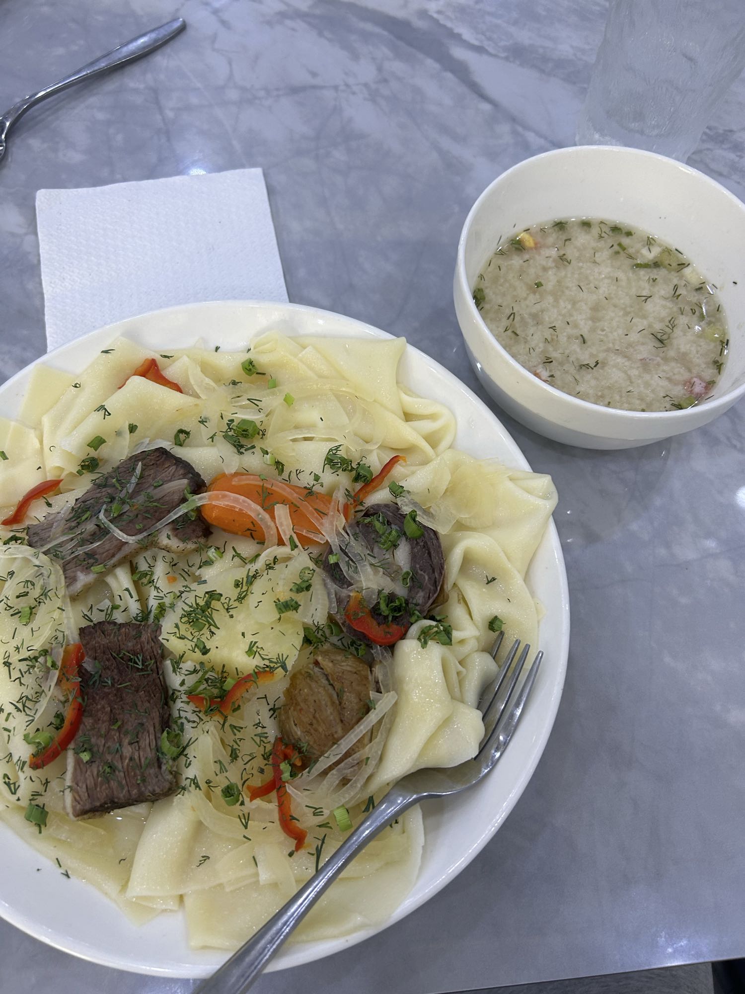 Бешбармак с супом