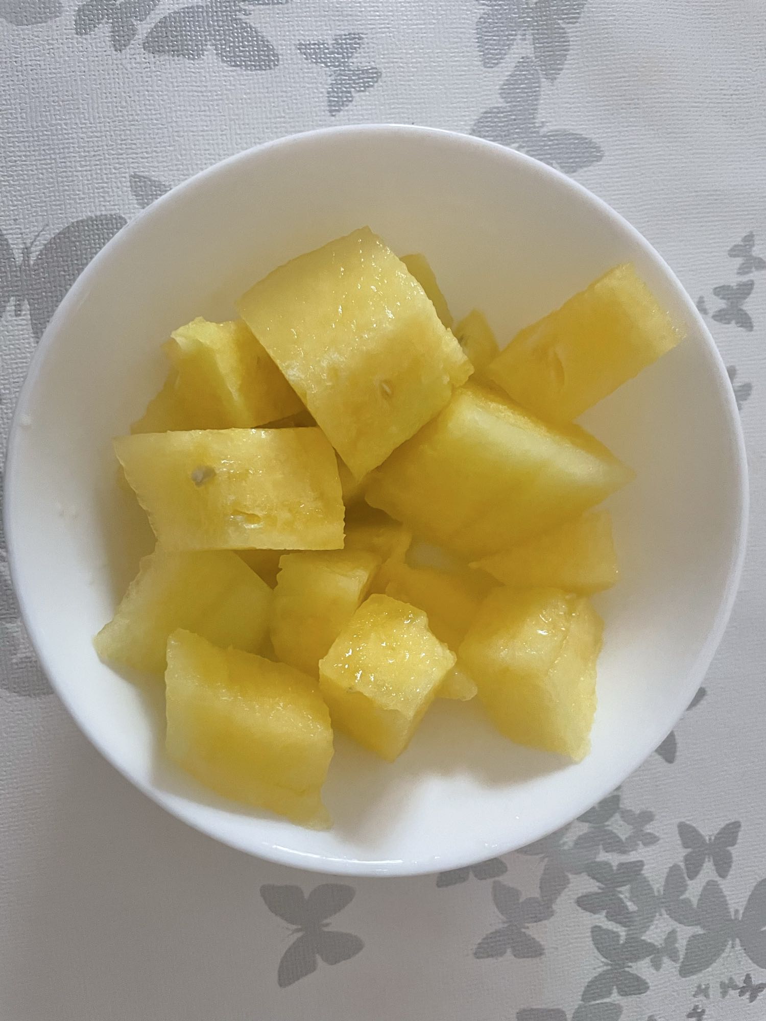 Gele watermeloen blokjes