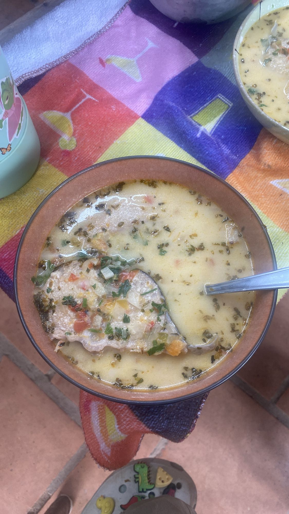 sopa cremosa de pescado