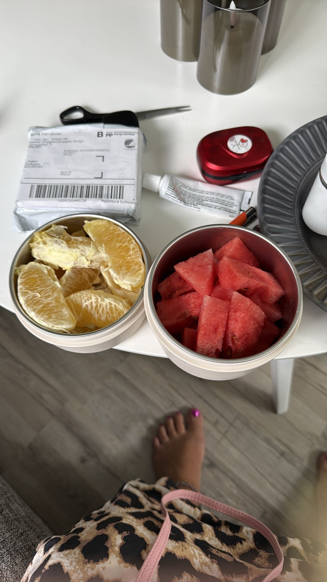 Apelsin och vattenmelon