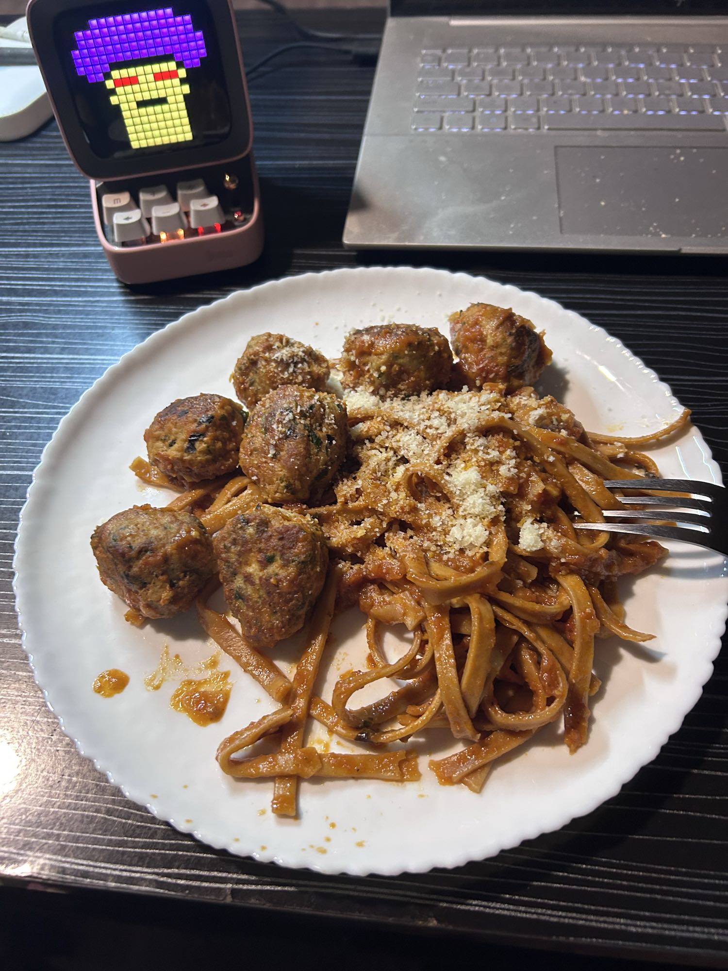 Spaghetti with Chicken Meatballs