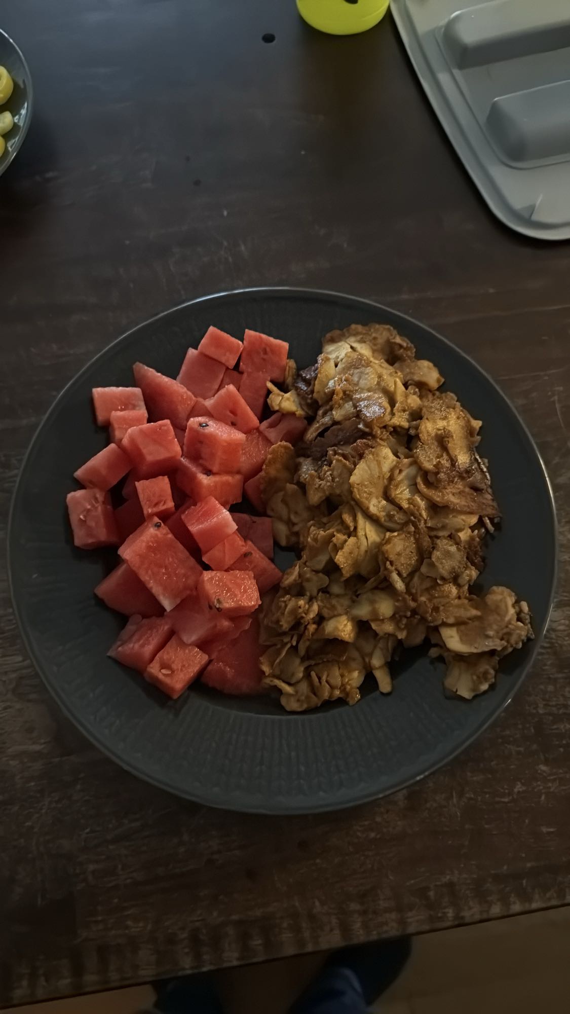 Vattenmelon och svampchips