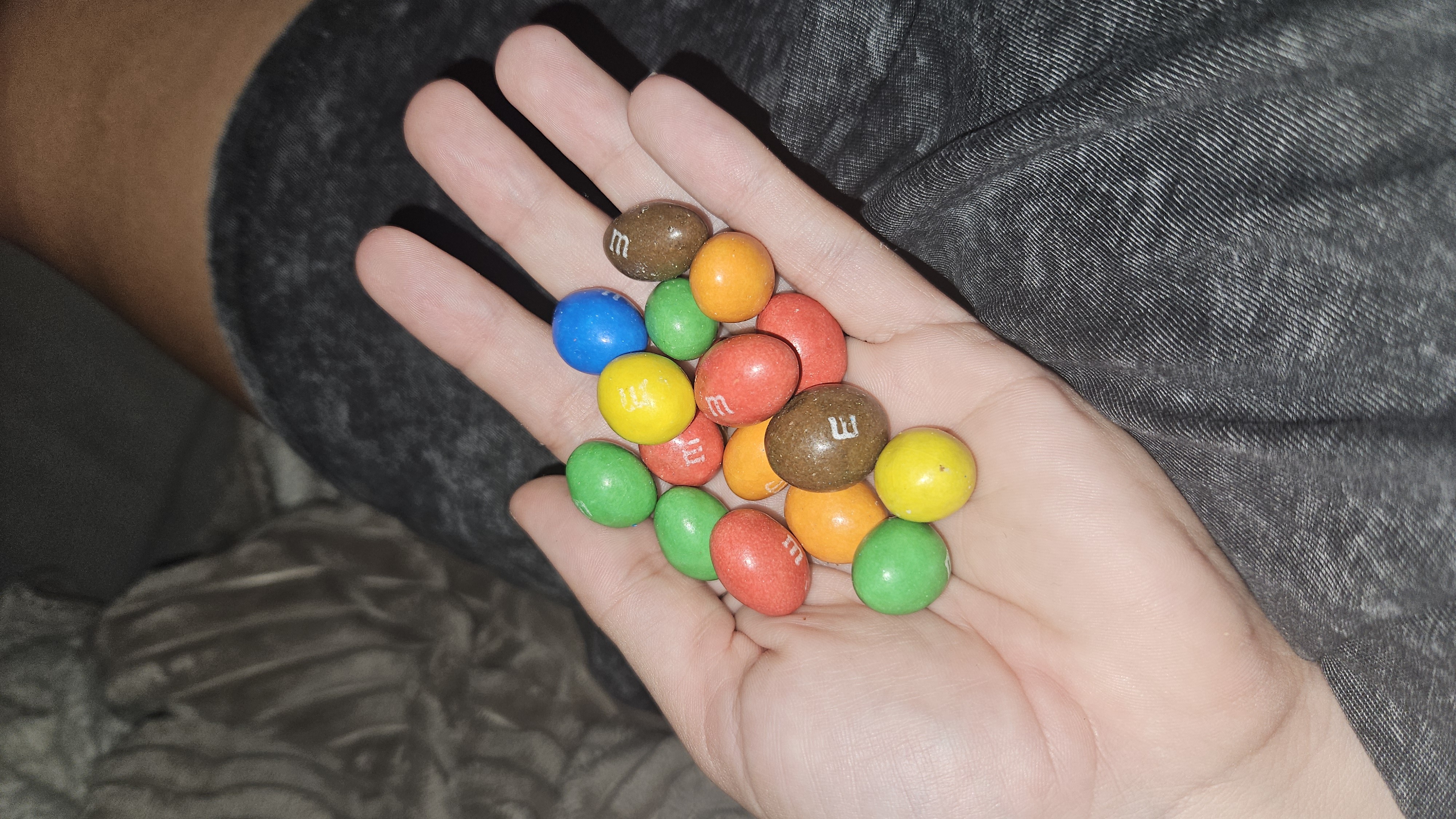 Handvoll M&Ms