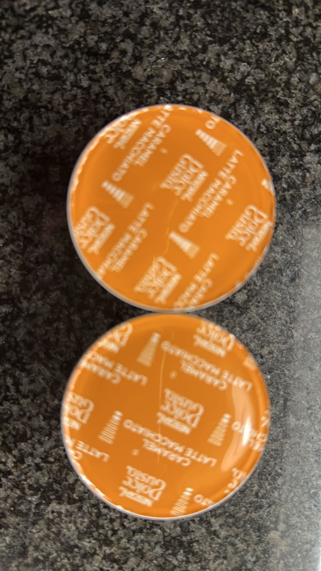 Caramel latte macchiato cups