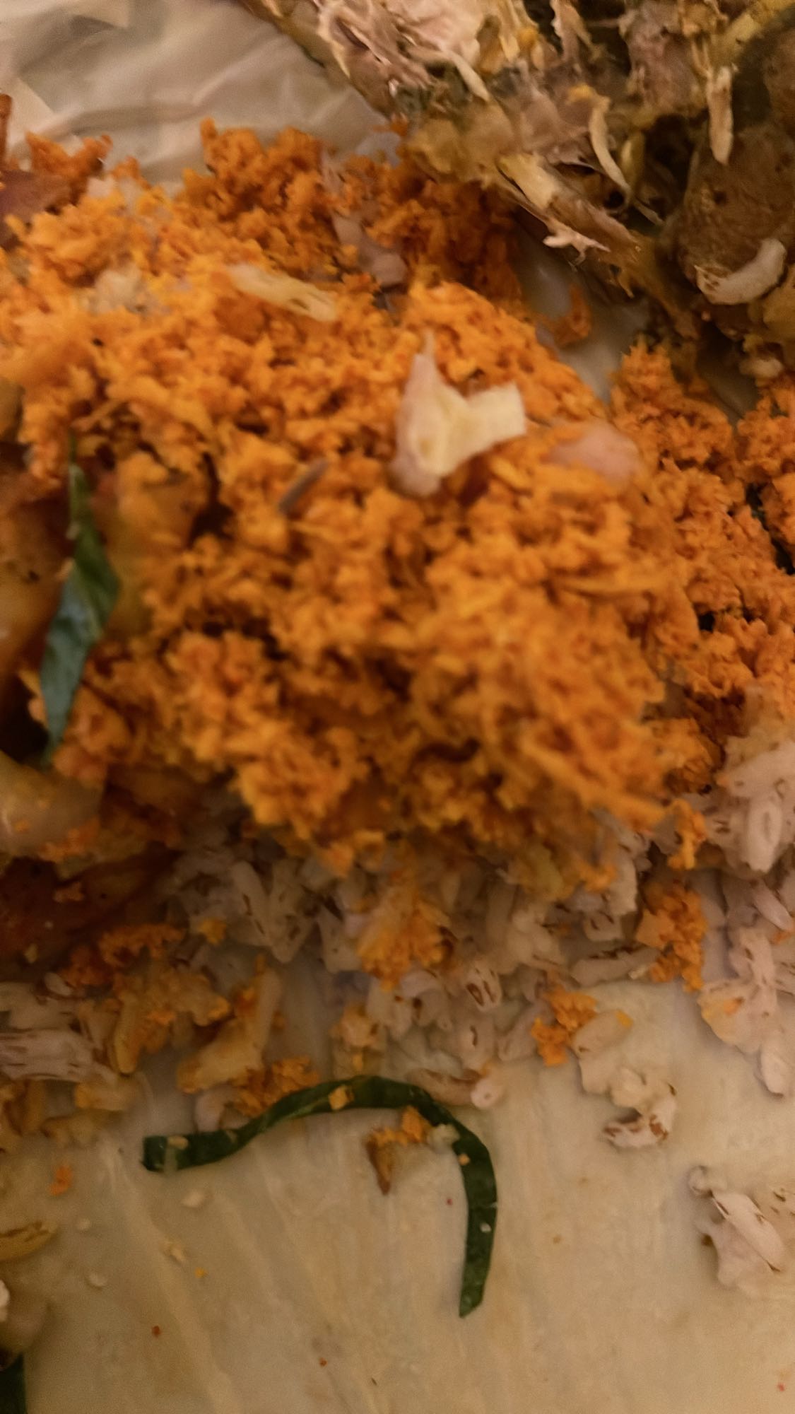 Rice with coconut sambal