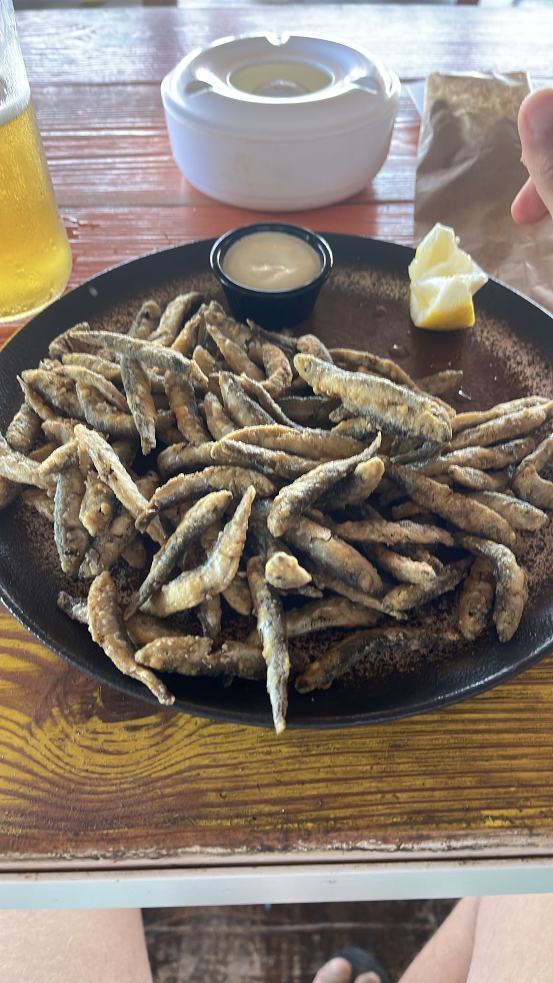 Пържени дребни риби