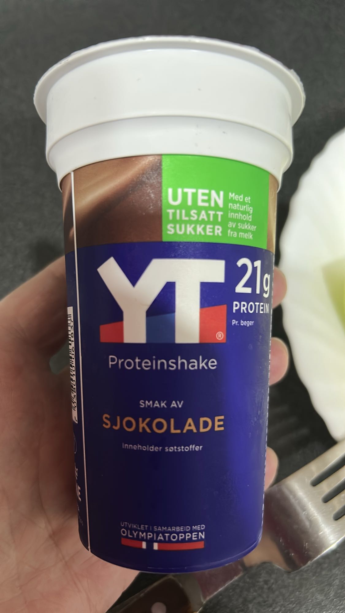 YT sjokolade proteinshake