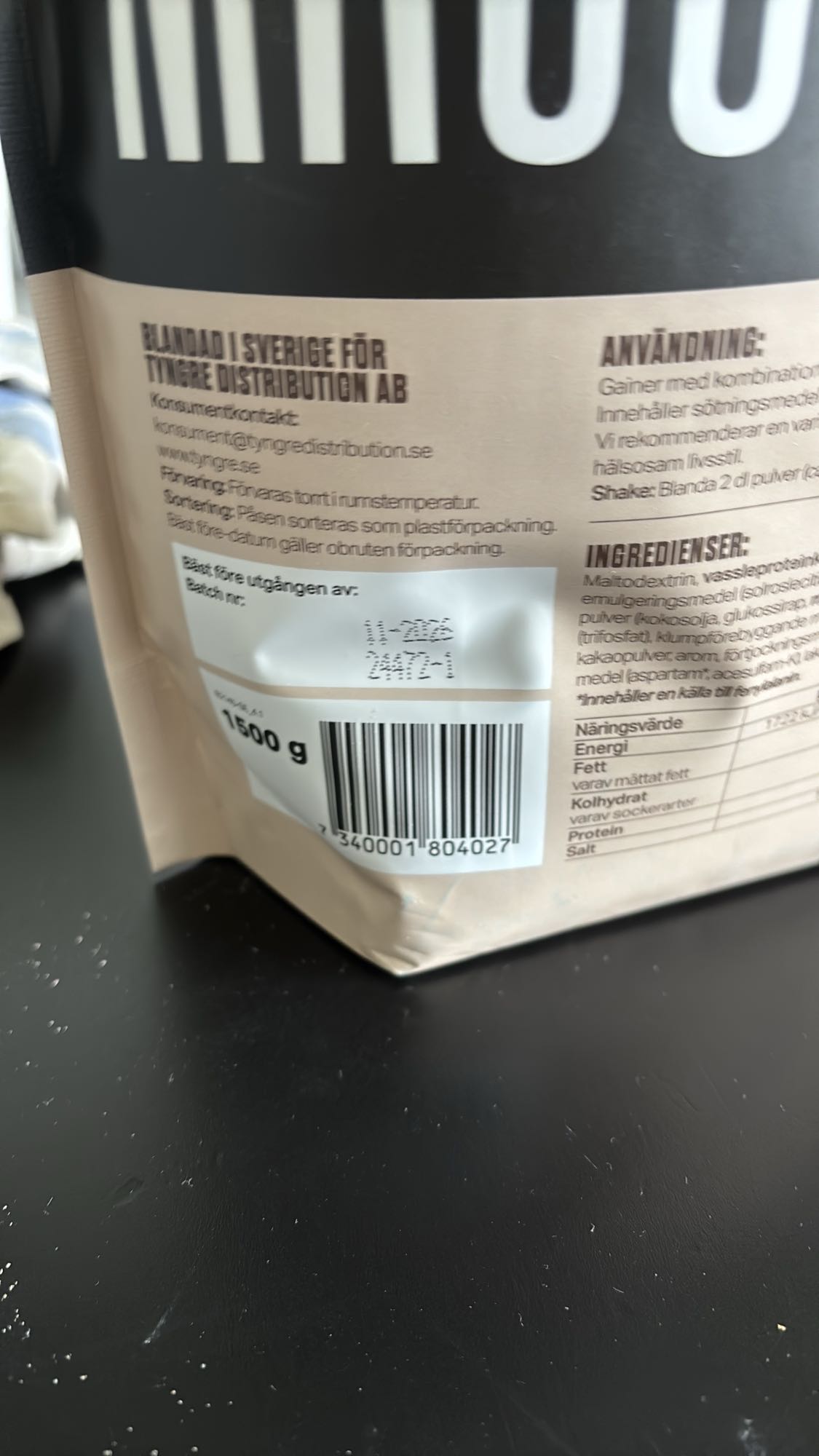 Gainerpulver choklad