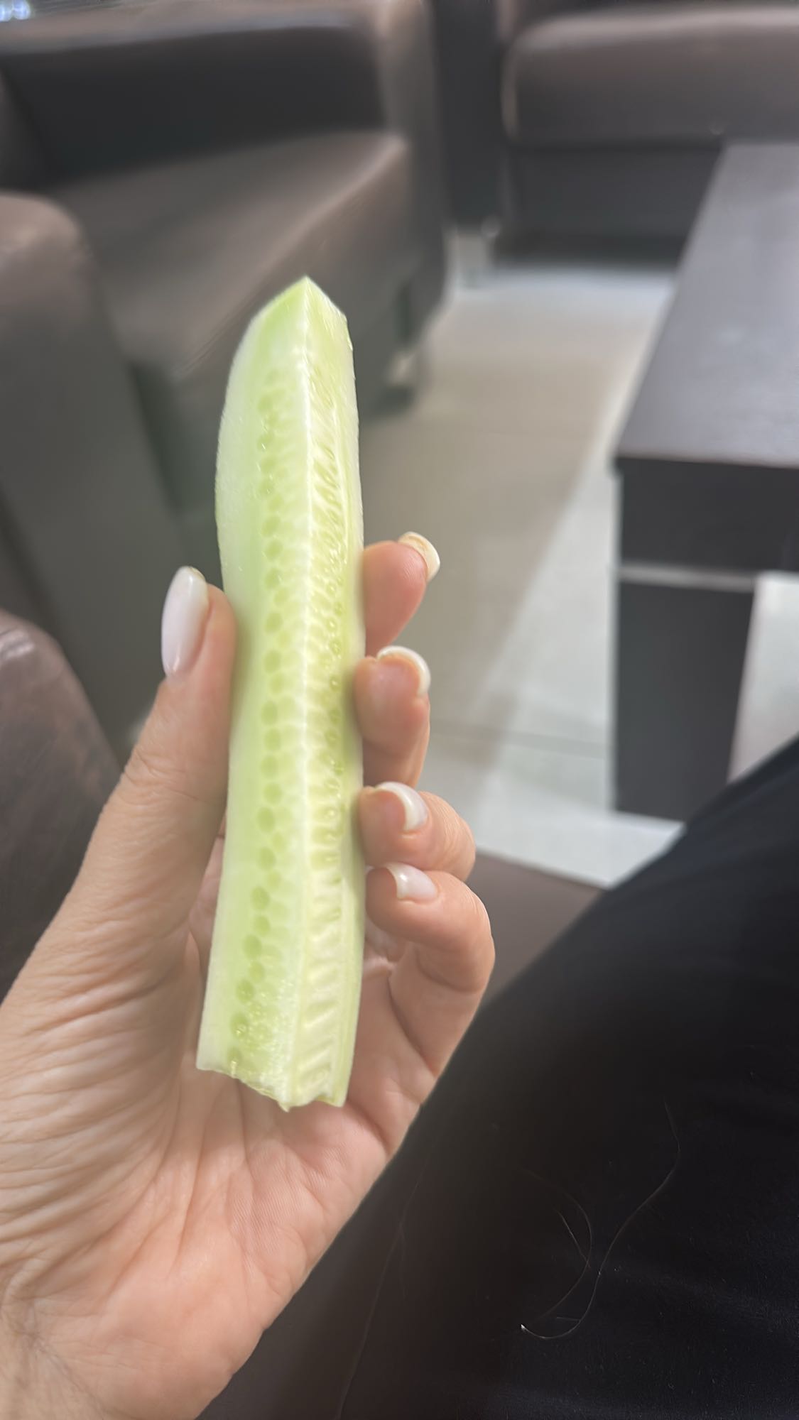 Raw cucumber snack