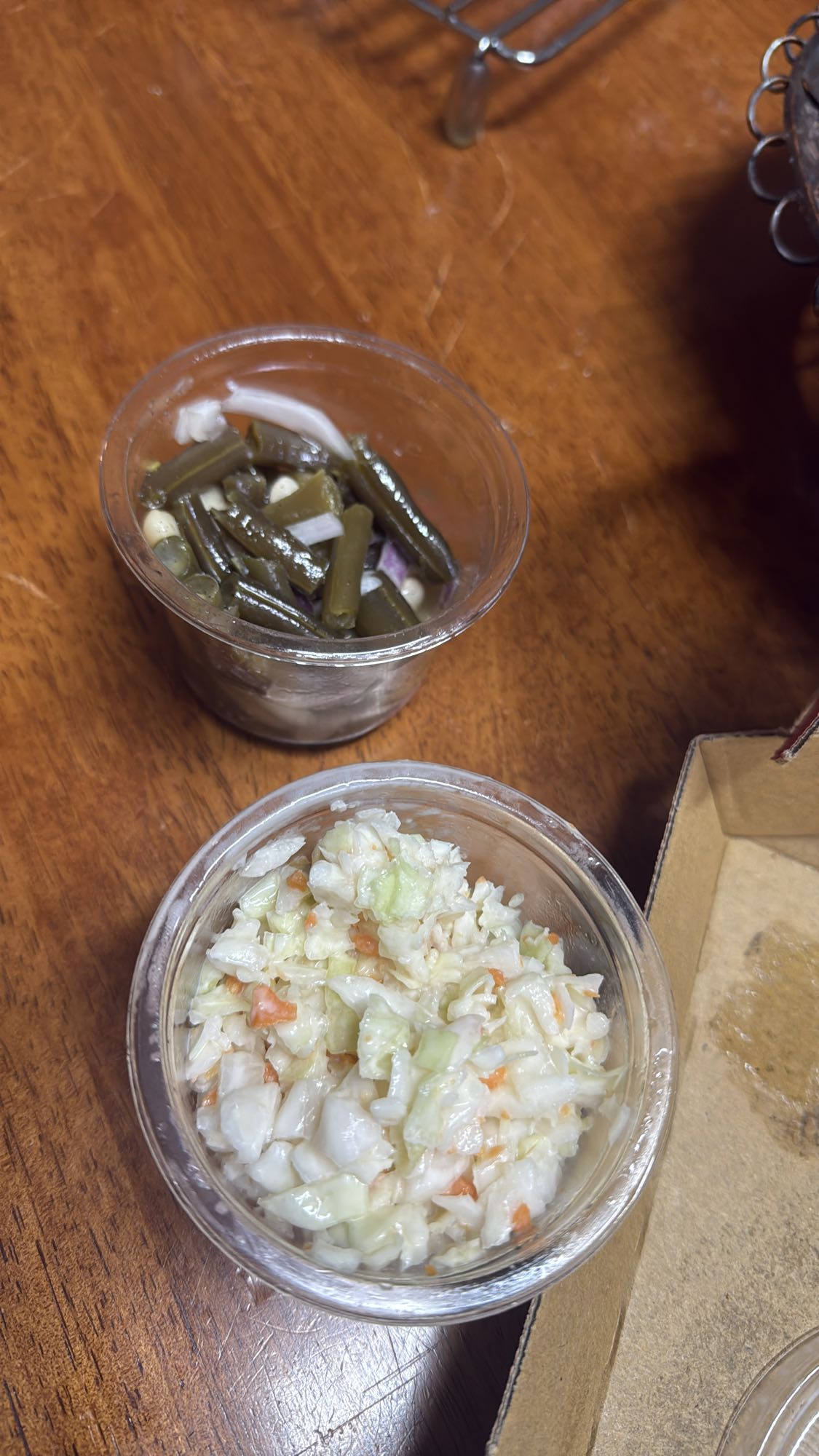 Coleslaw and Green Bean Salad