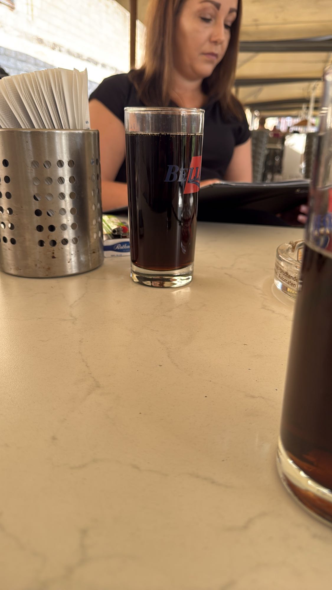 vaso de refresco cola zero