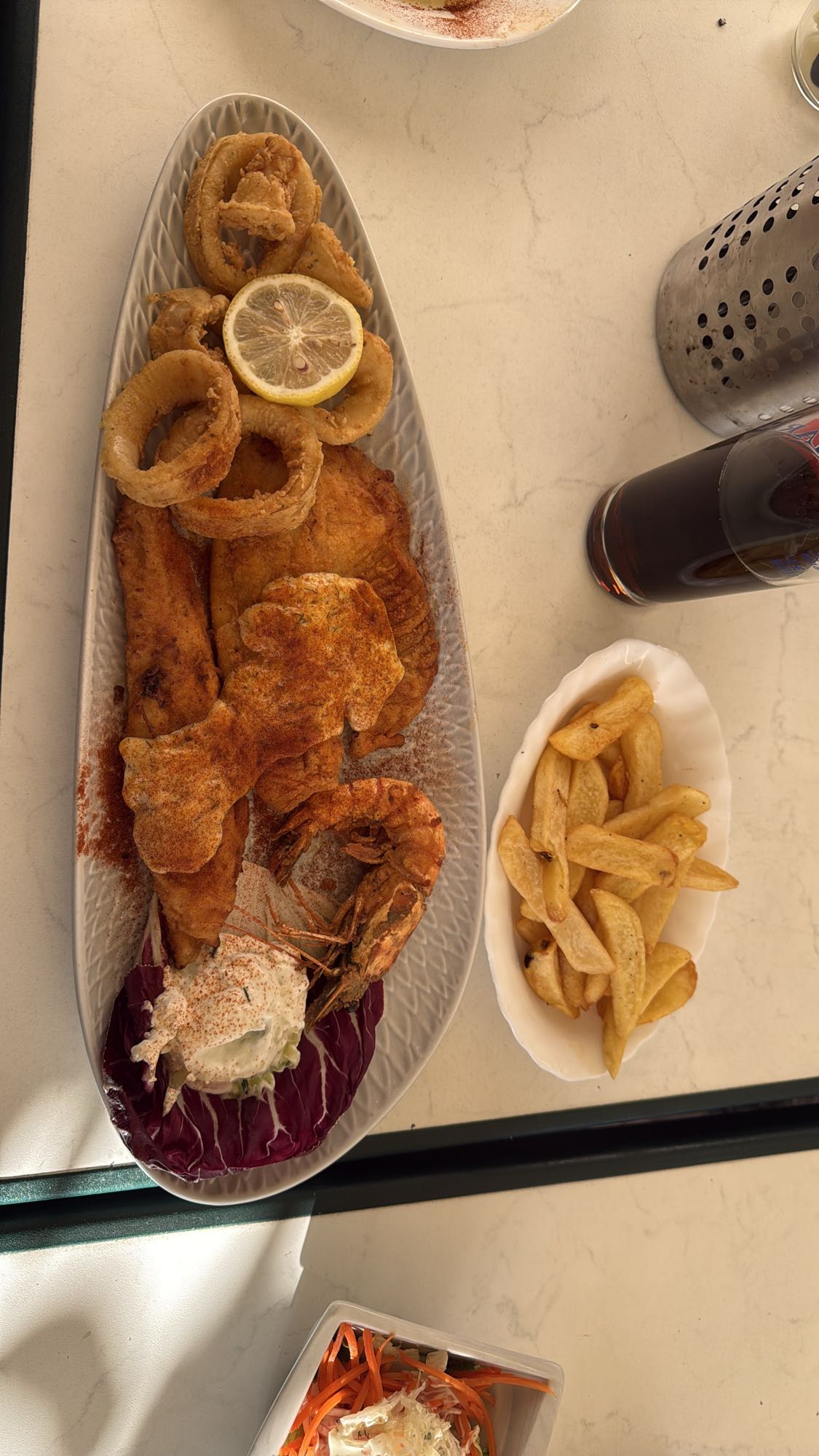 Plato frito de mariscos