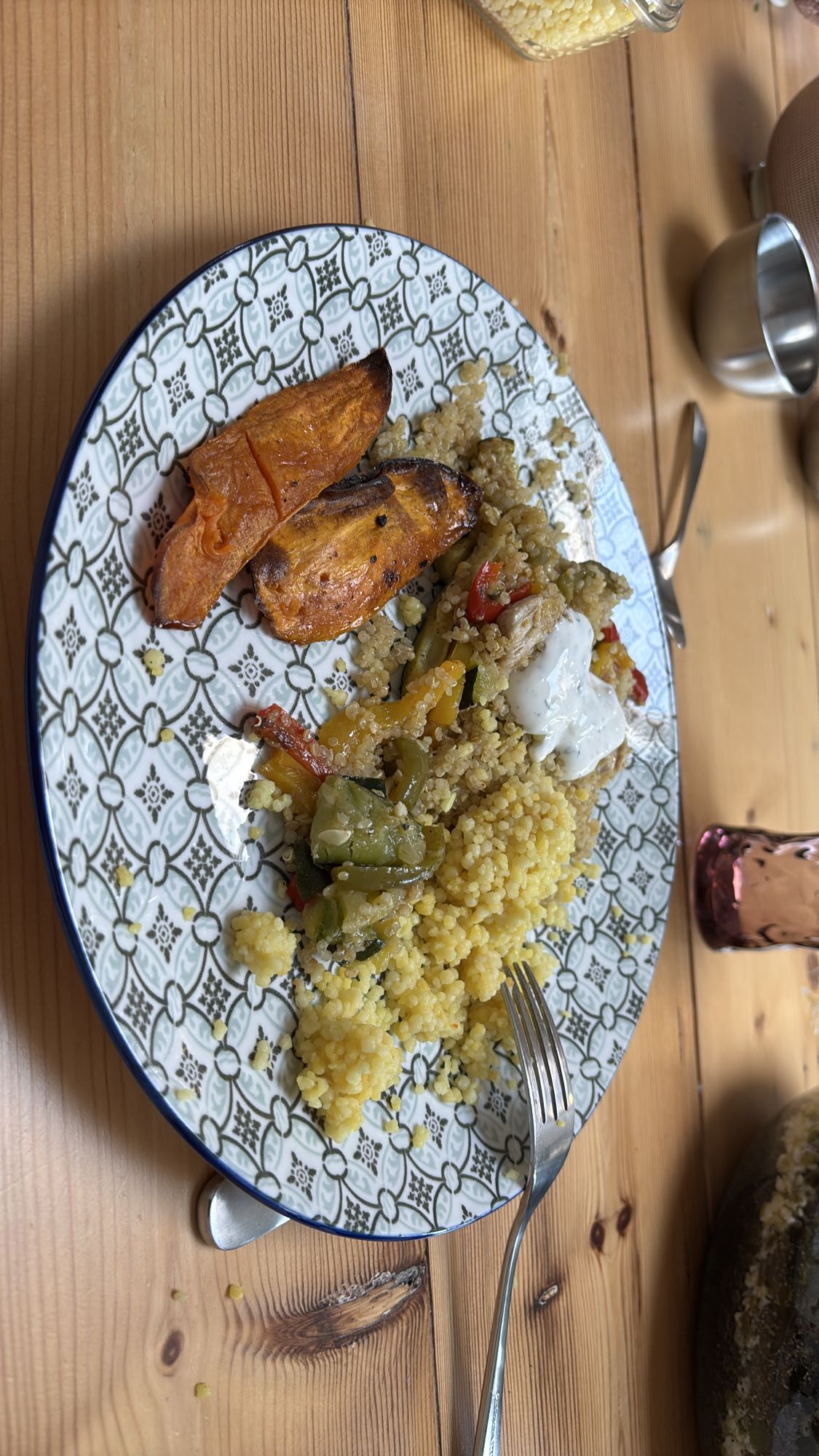 Assiette végétarienne couscous