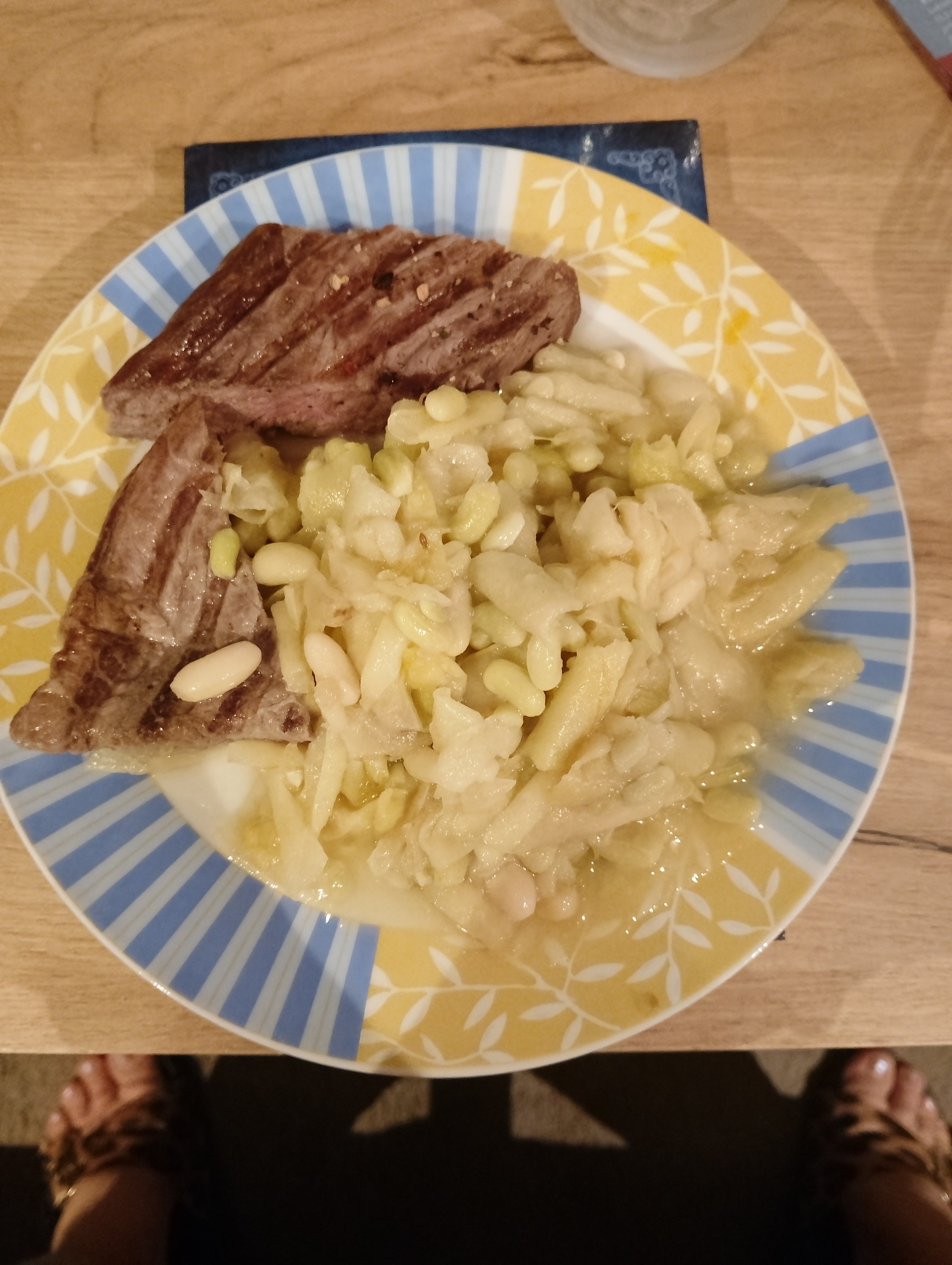 Grilled Beef with Beans