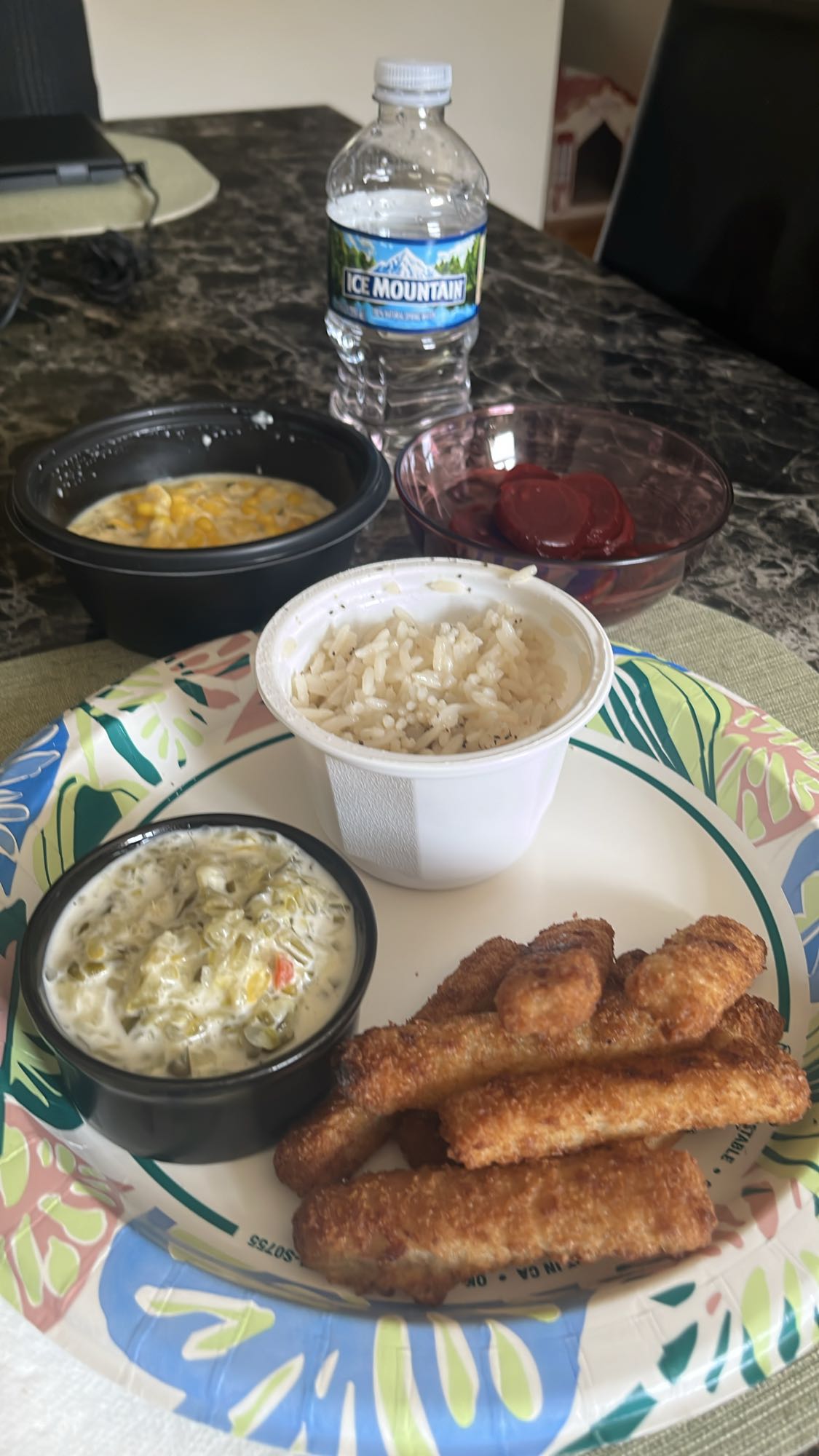 Fish sticks with sides