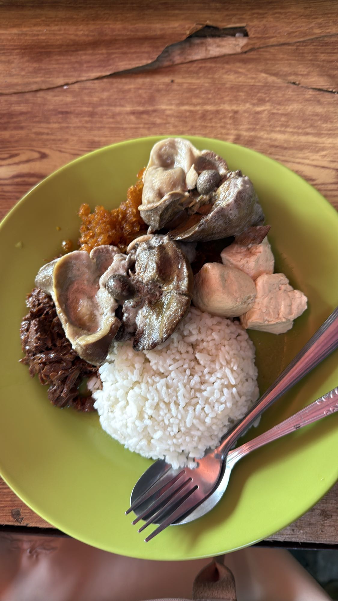 Rice with offal and tofu