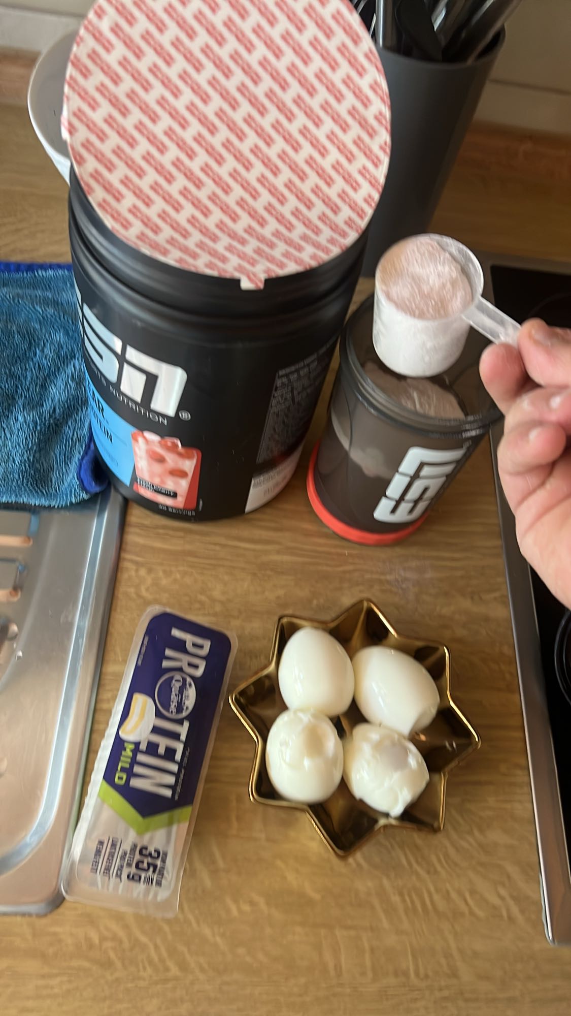 Protein shake & eggs