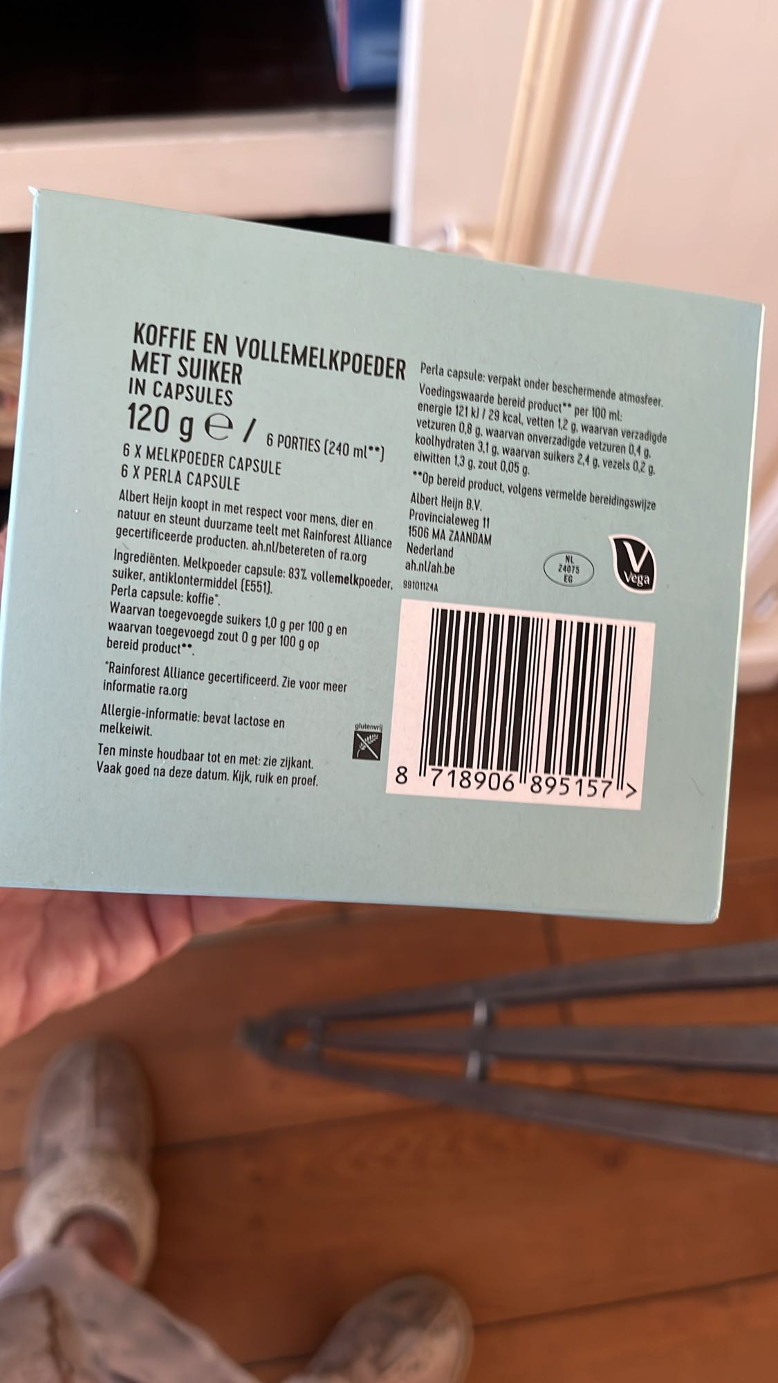 Koffie met melkpoeder