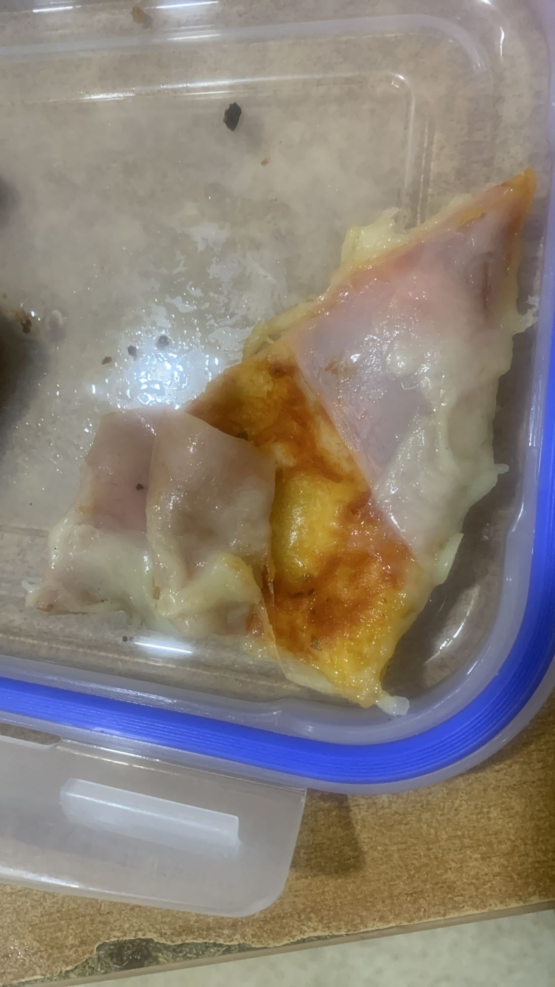 Ham Cheese Pizza Slice
