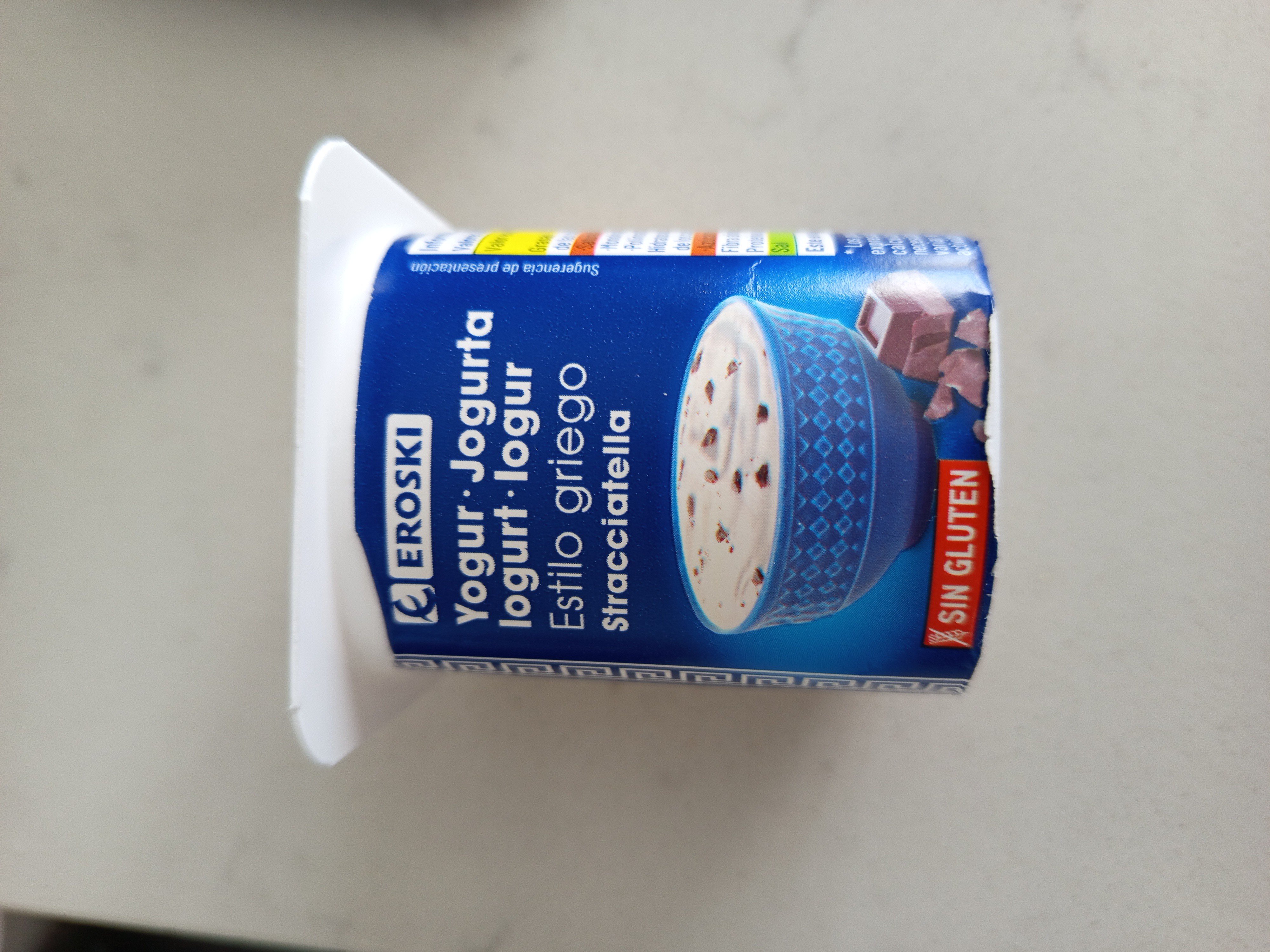 Yogur griego stracciatella