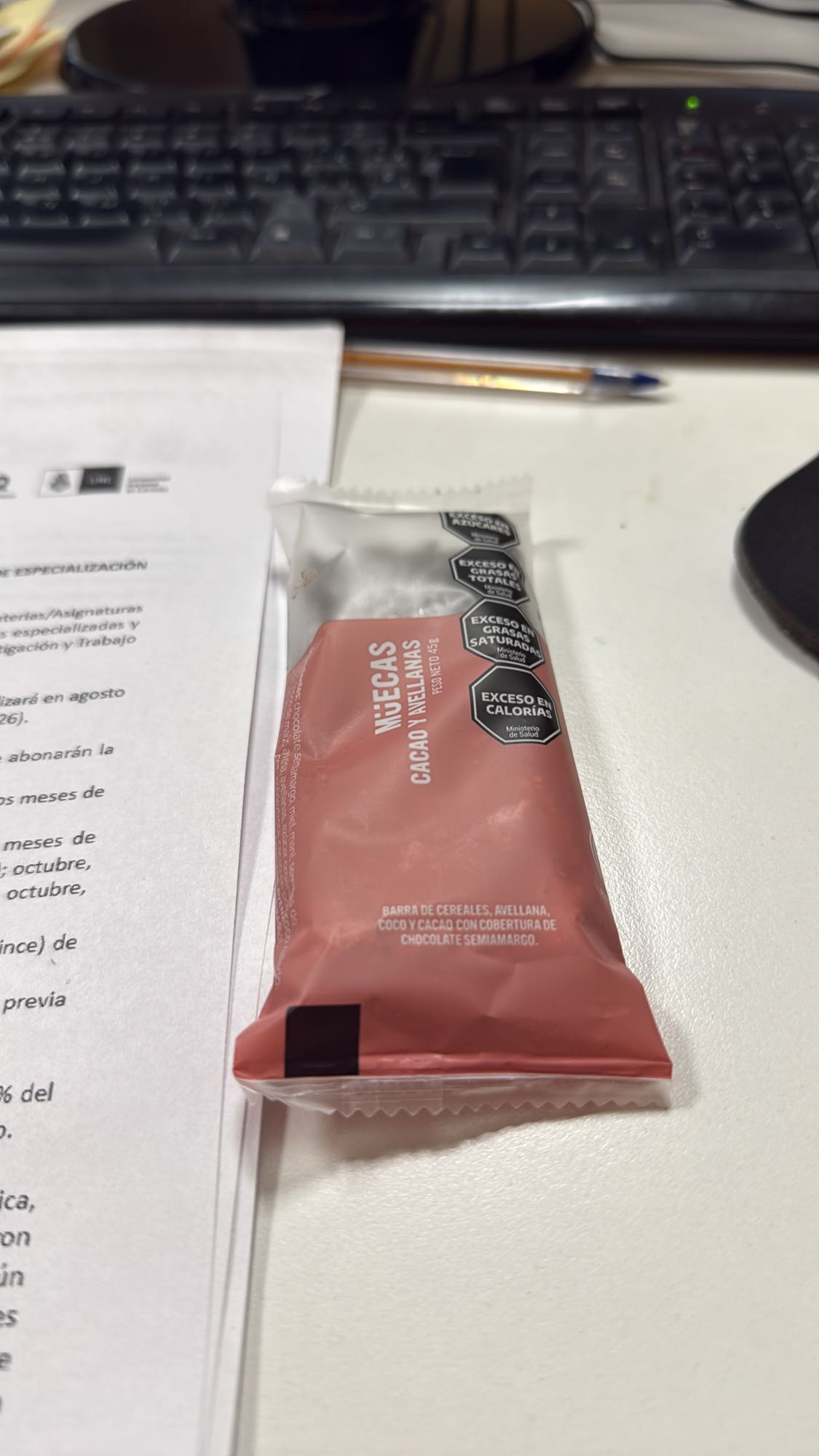 Barra cacao y avellanas