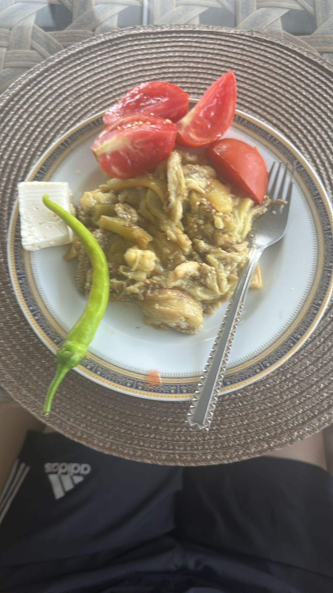 Eggplant salad plate