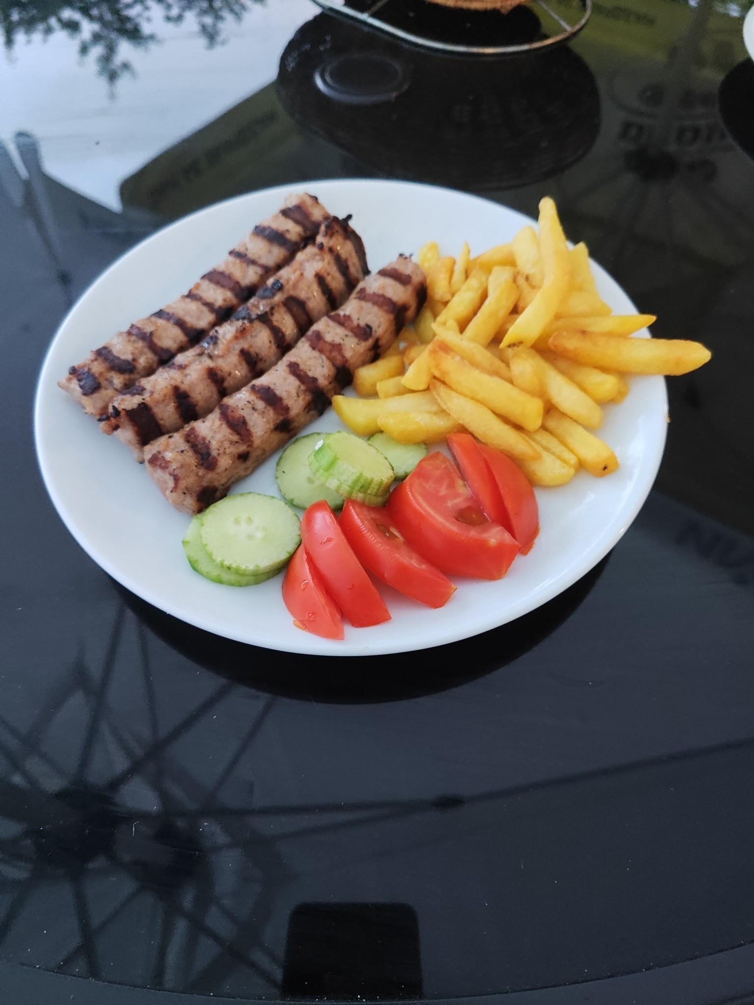 Grilled Sausages & Fries