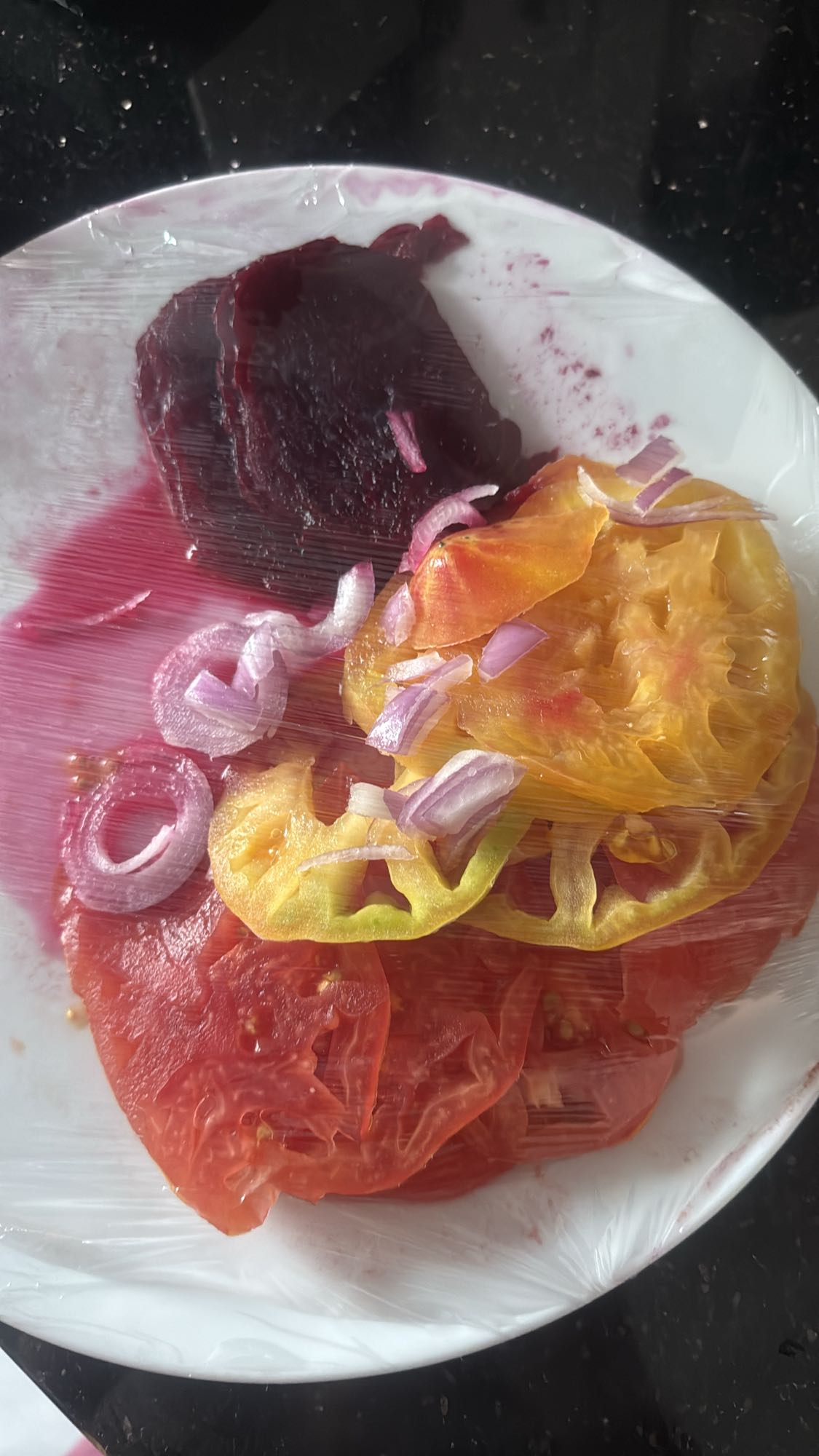 Salade de betterave et tomate