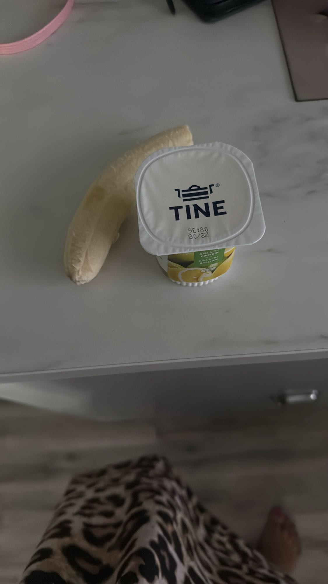 Banan och yoghurt