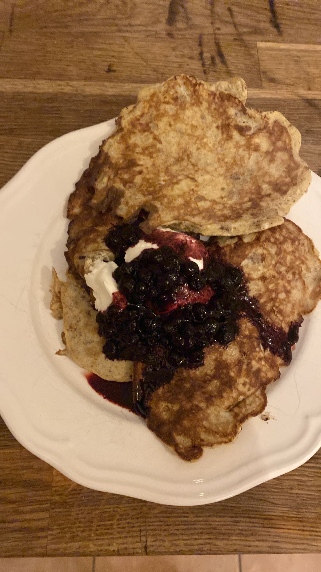 Bananpannkakor med bär